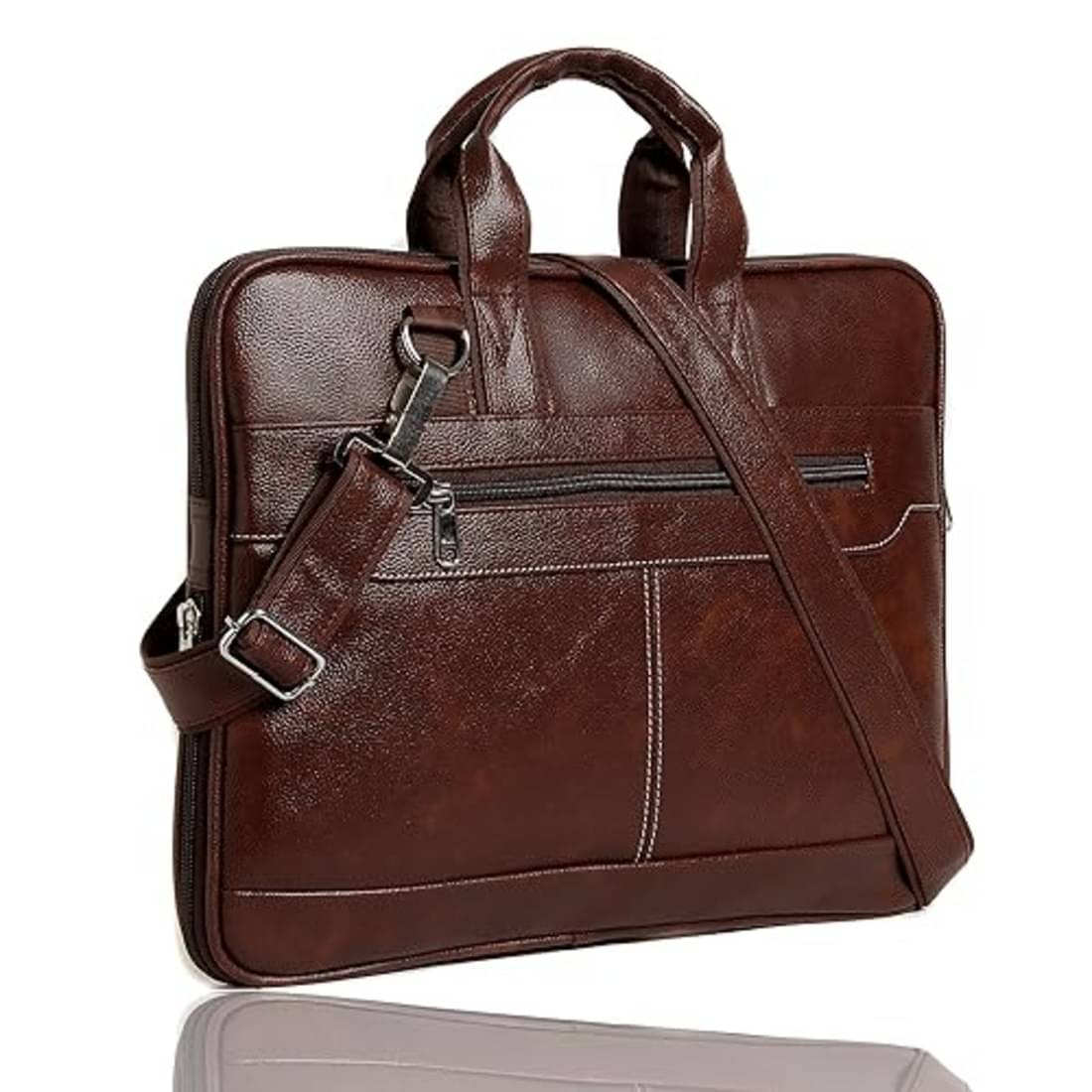     			Generic Brown Synthetic Leather Office Bag