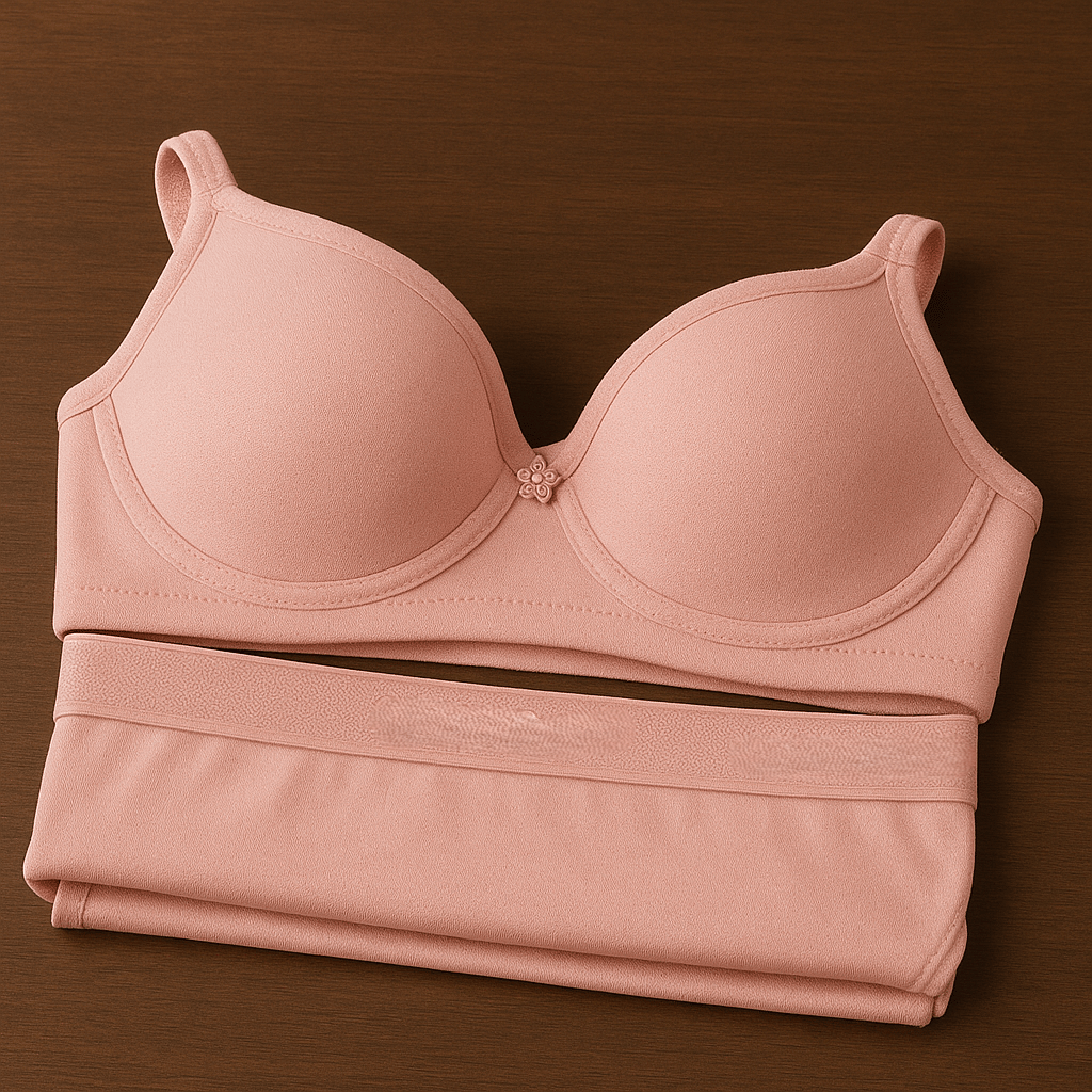     			HETIERS Pack of 1 Cotton Blend Bra & Panty Set For Women ( Navy Blue )
