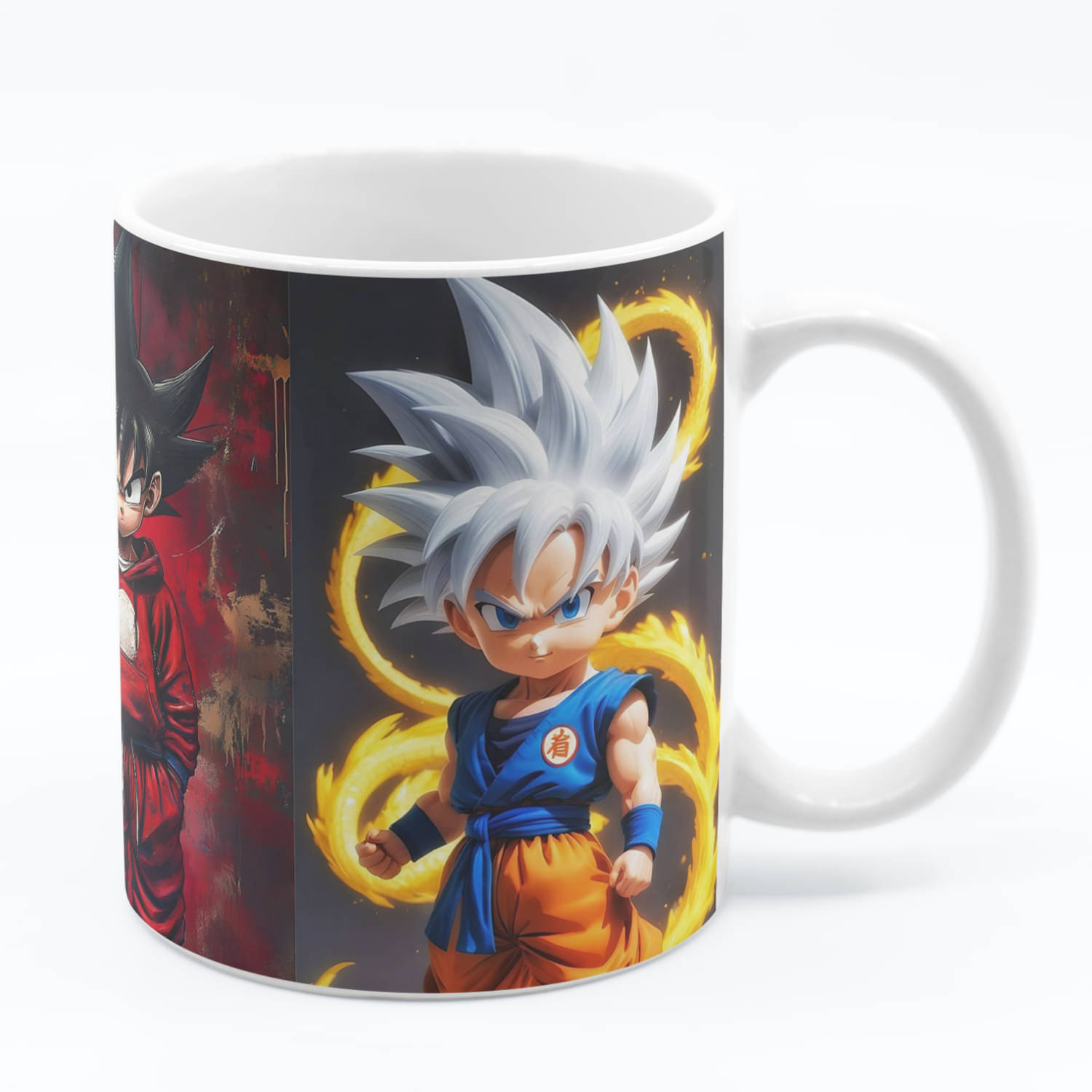     			Half Engineer Gifts - HE Goku Theme Printed Graphic Ceramic Coffee Mug 325 mL ( Pack of 1 )