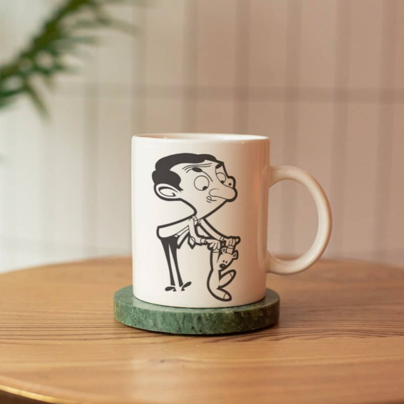     			Half Engineer Gifts - HE Mr Bean Printed Graphic Ceramic Coffee Mug 325 mL ( Pack of 1 )
