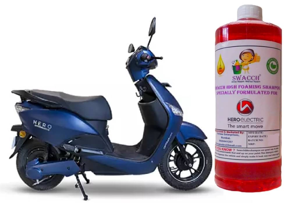 High Foaming Bike Shampoo Formulated For Hero Electric Optima CX I Thick Foam with Wax Coat I Non-Toxic Formula I Super Saver Pack I Premium Wax Formulation I Glossy & Shine I 1 Litre High Foaming Bike Shampoo Formulated For Hero Electric Optima CX I Thick Foam with Wax Coat I Non-Toxic Formula I Super Saver Pack I Premium Wax Formulation I Glossy & Shine I 1 Litre