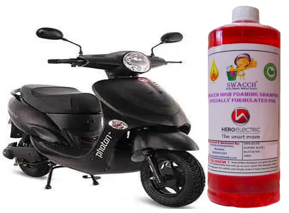 High Foaming Bike Shampoo Formulated For Hero Electric Photon , Thick Foam with Wax Coat I Non-Toxic Formula I Super Saver Pack I Premium Wax Formulation I Glossy & Shine I 1 Litre High Foaming Bike Shampoo Formulated For Hero Electric Photon , Thick Foam with Wax Coat I Non-Toxic Formula I Super Saver Pack I Premium Wax Formulation I Glossy & Shine I 1 Litre