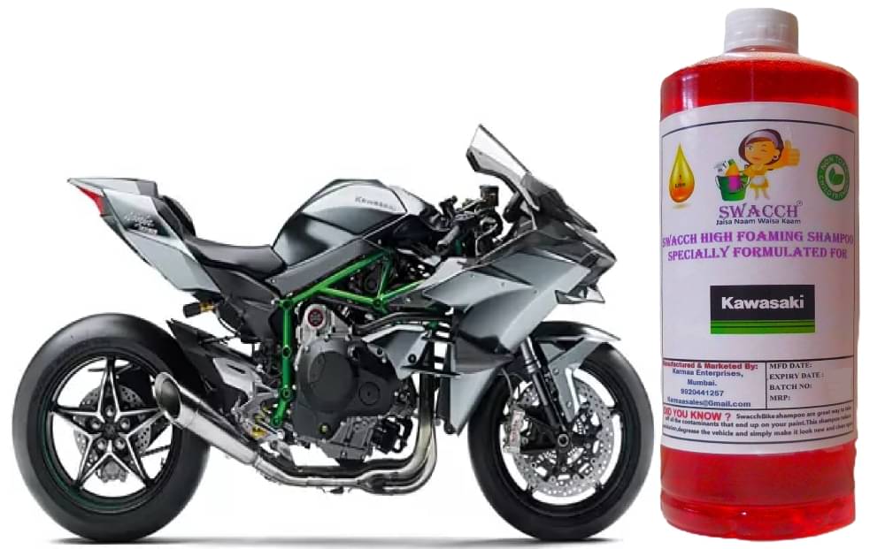High Foaming Bike Shampoo Formulated For Kawasaki Ninja H2R , Thick Foam with Wax Coat I Non-Toxic Formula I Super Saver Pack I Premium Wax Formulation I Glossy & Shine I 1 Litre     			High Foaming Bike Shampoo Formulated For Kawasaki Ninja H2R , Thick Foam with Wax Coat I Non-Toxic Formula I Super Saver Pack I Premium Wax Formulation I Glossy & Shine I 1 Litre