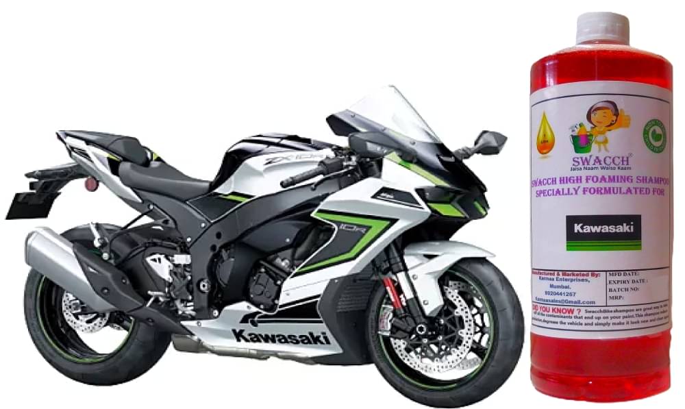 High Foaming Bike Shampoo Formulated For Kawasaki Ninja ZX- 10R I Thick Foam with Wax Coat I Non-Toxic Formula I Super Saver Pack I Premium Wax Formulation I Glossy & Shine I 1 Litre     			High Foaming Bike Shampoo Formulated For Kawasaki Ninja ZX- 10R I Thick Foam with Wax Coat I Non-Toxic Formula I Super Saver Pack I Premium Wax Formulation I Glossy & Shine I 1 Litre