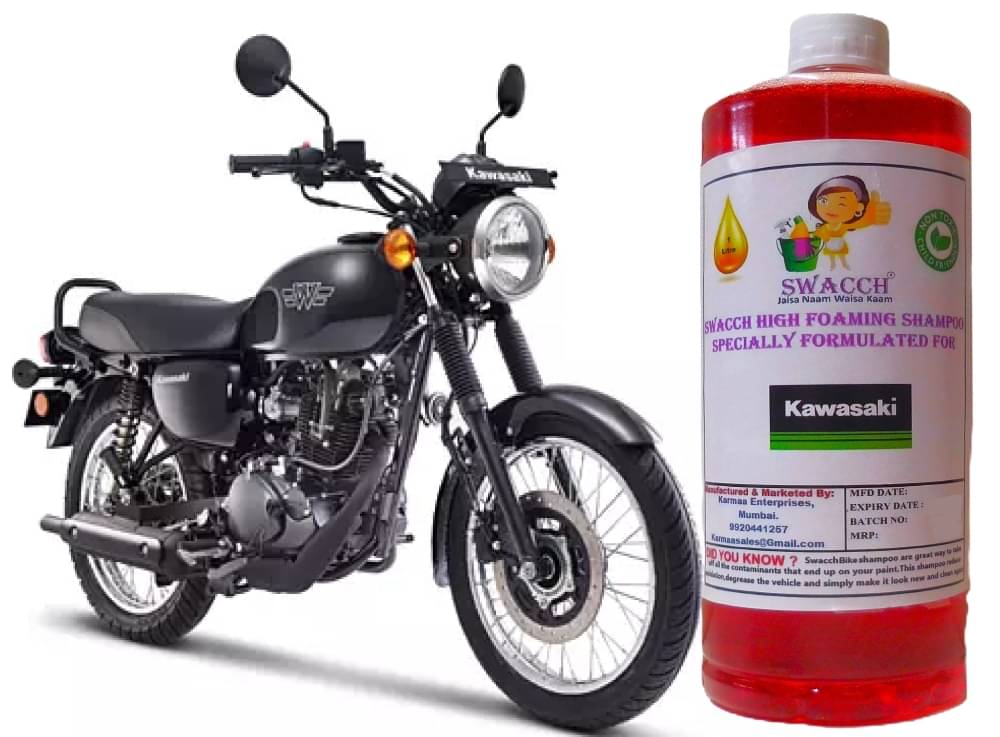 High Foaming Bike Shampoo Formulated For Kawasaki W175 , Thick Foam with Wax Coat I Non-Toxic Formula I Ph Balanced I Super Saver Pack I Premium Wax Formulation I Glossy & Shine I 1 Litre     			High Foaming Bike Shampoo Formulated For Kawasaki W175 , Thick Foam with Wax Coat I Non-Toxic Formula I Ph Balanced I Super Saver Pack I Premium Wax Formulation I Glossy & Shine I 1 Litre