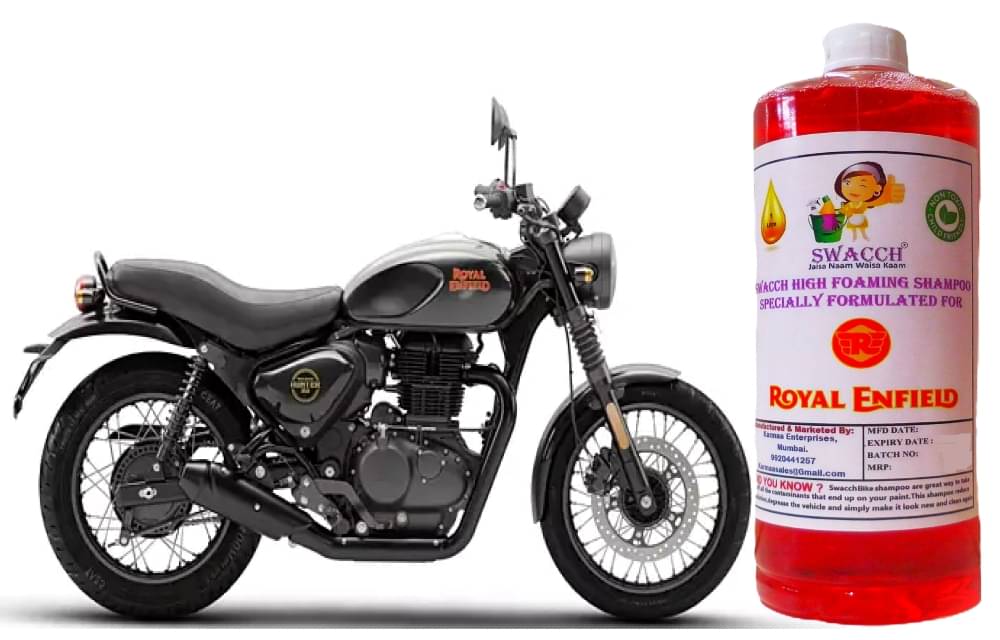 High Foaming Bike Shampoo Formulated For Royal Enfield Hunter 350 I Thick Foam with Wax Coat I Non-Toxic Formula I Super Saver Pack I Premium Wax Formulation I Glossy & Shine I 1 Litre     			High Foaming Bike Shampoo Formulated For Royal Enfield Hunter 350 I Thick Foam with Wax Coat I Non-Toxic Formula I Super Saver Pack I Premium Wax Formulation I Glossy & Shine I 1 Litre