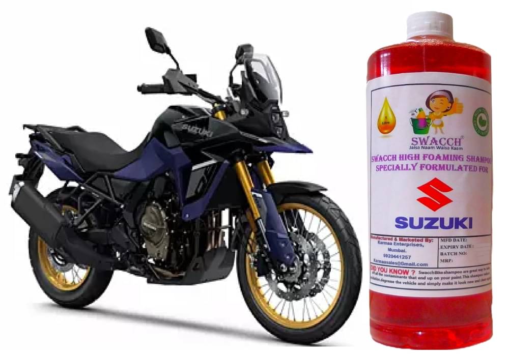 High Foaming Bike Shampoo Formulated For Suzuki V-Strom 800DE I Thick Foam with Wax Coat I Non-Toxic Formula I Super Saver Pack I Premium Wax Formulation I Glossy & Shine I 1 Litre     			High Foaming Bike Shampoo Formulated For Suzuki V-Strom 800DE I Thick Foam with Wax Coat I Non-Toxic Formula I Super Saver Pack I Premium Wax Formulation I Glossy & Shine I 1 Litre