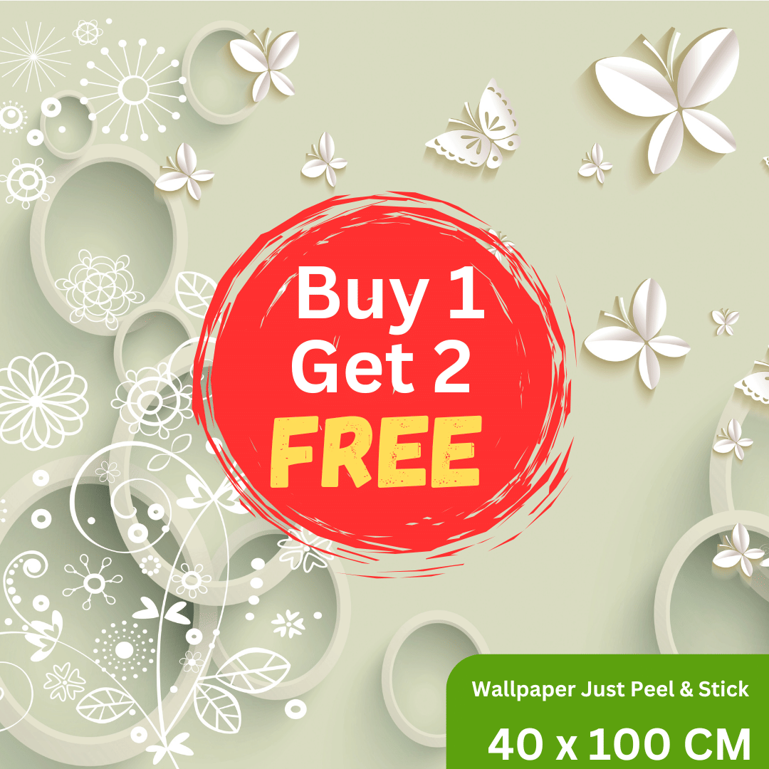     			Interawall Decor Self-Adhesive Decal Wallpaper Specific Product for Bedroom, Living Room, Kids Room, Play Room, Office | Abstract Home Wallpaper for Home Decor (Buy 1 get 2 Free, Pack of 3 Pcs,  Size-16x39 Inches Each Strip)