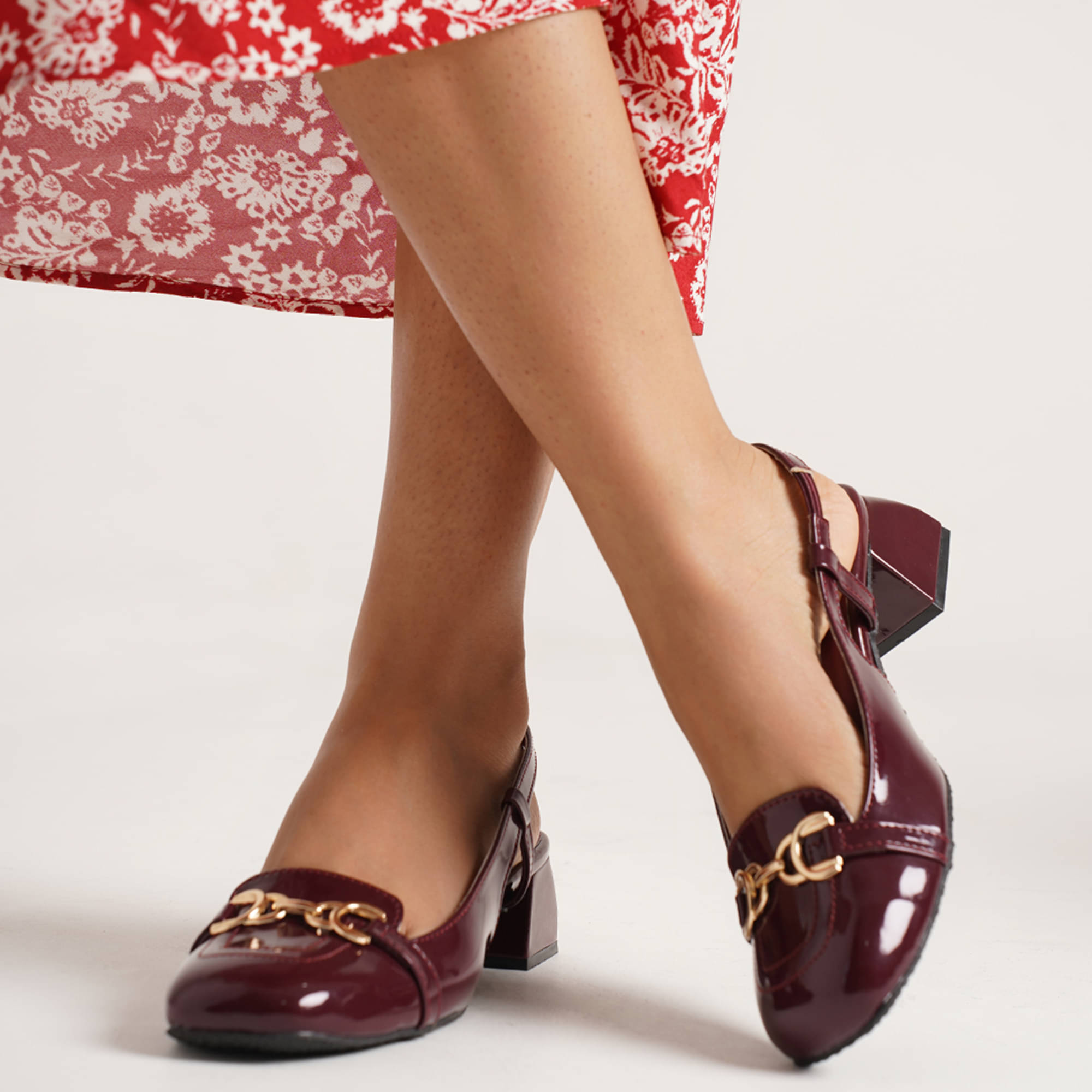 JM Looks Maroon Women's Pumps Heels     			JM Looks Maroon Women's Pumps Heels