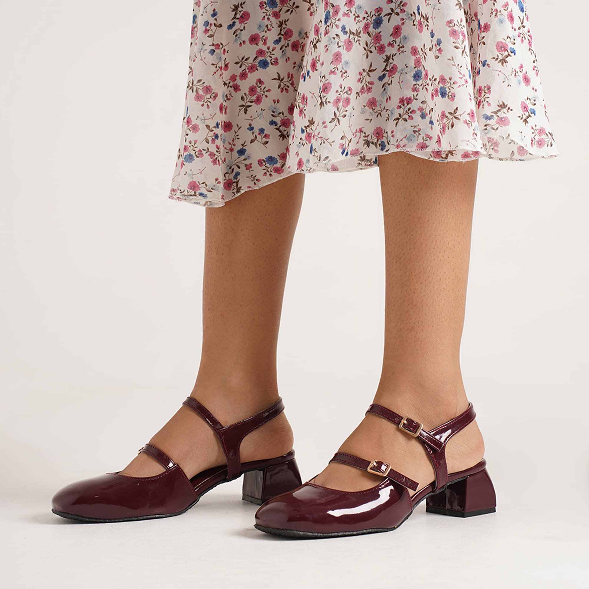 JM Looks Maroon Women's Pumps Heels     			JM Looks Maroon Women's Pumps Heels