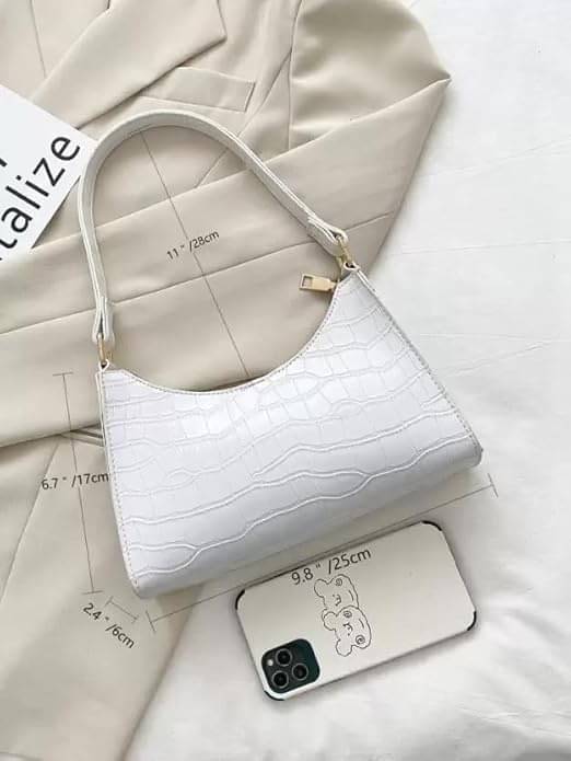     			JMC_Ent. Shoulder Bag Faux Leather Set of 1 ( White )