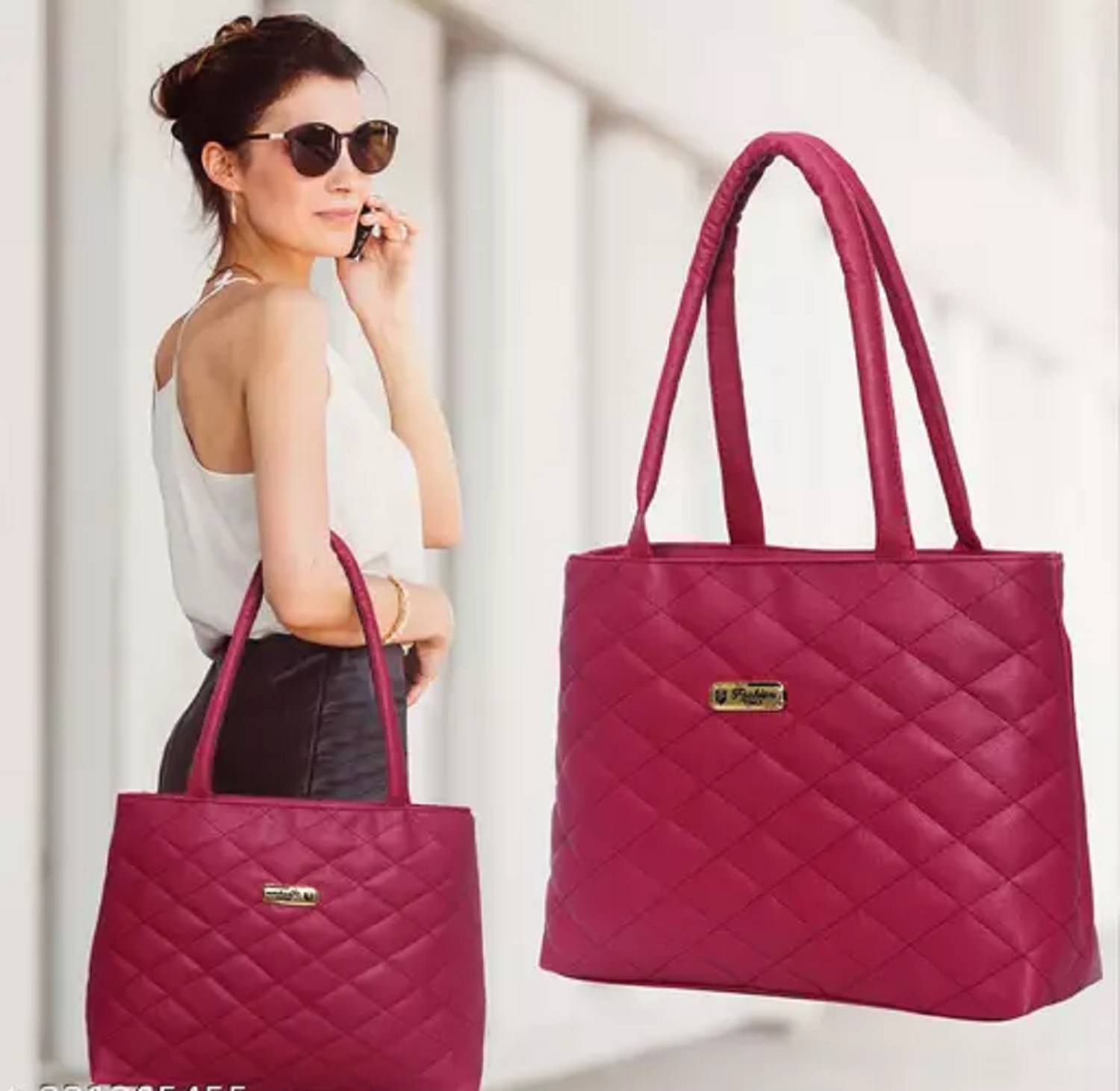     			JMC_Ent. Shoulder Bag Rexin Set of 1 ( Maroon )