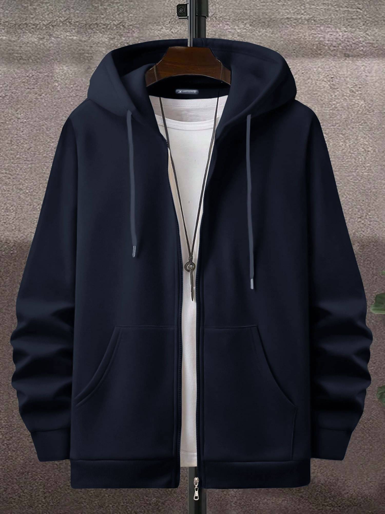 JUMP CUTS Cotton Blend Hooded Men's Sweatshirt - Grey ( Pack of 1 )     			JUMP CUTS Cotton Blend Hooded Men's Sweatshirt - Grey ( Pack of 1 )