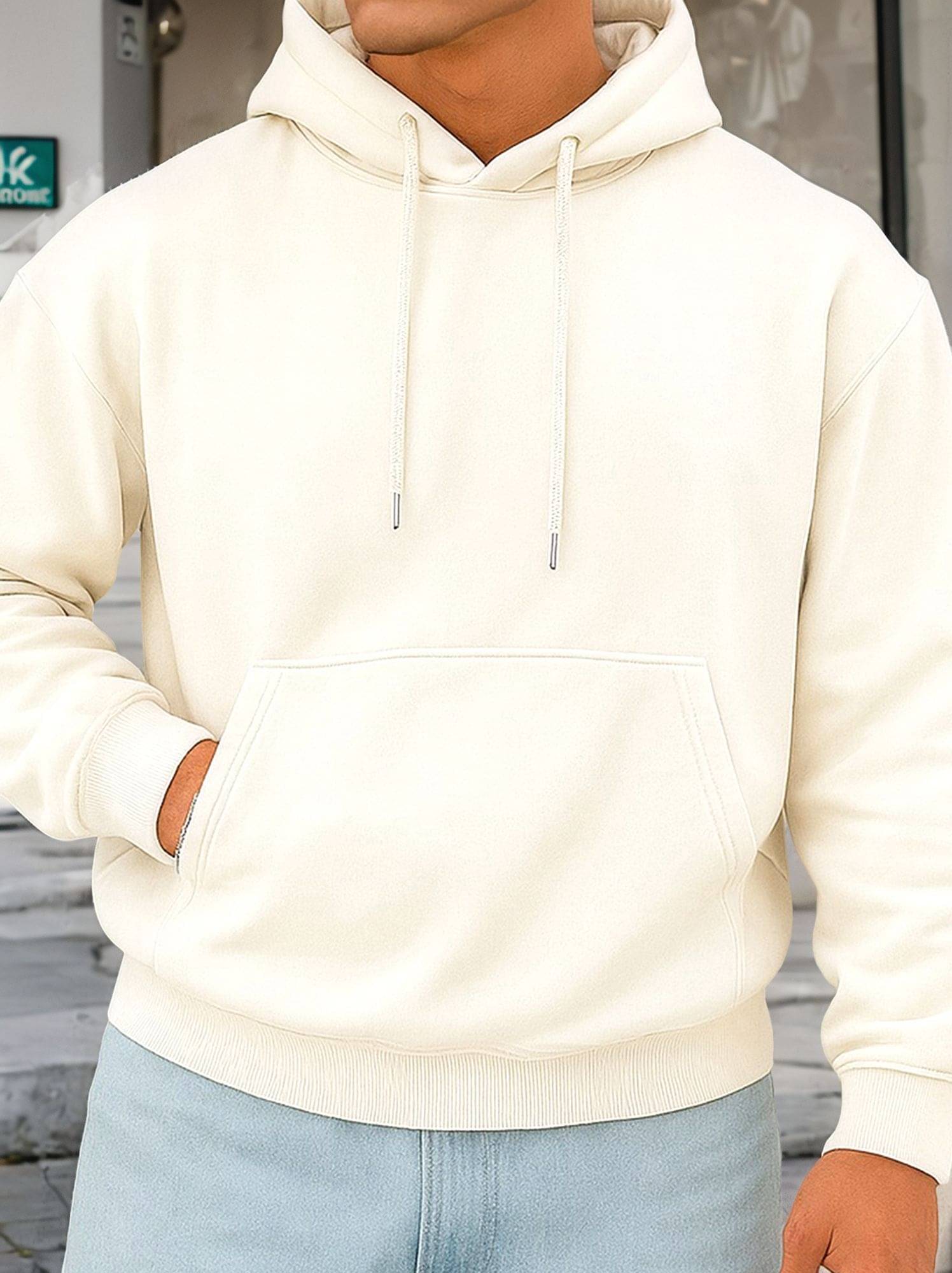     			JUMP CUTS Cotton Blend Hooded Men's Sweatshirt - Green ( Pack of 1 )