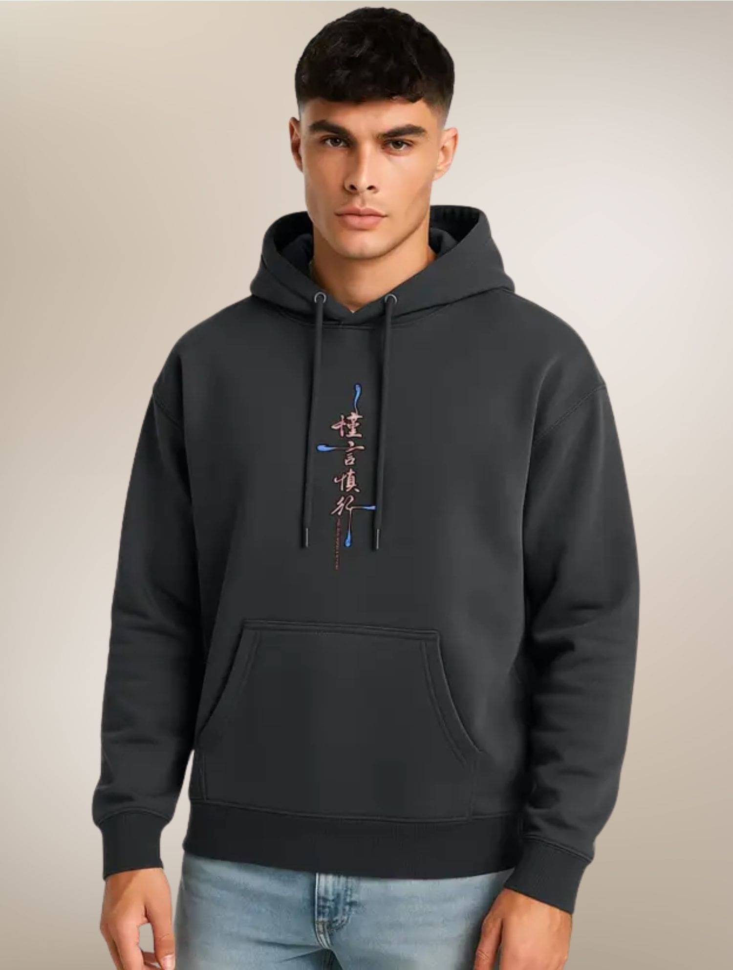     			JUMP CUTS Cotton Blend Hooded Men's Sweatshirt - Grey ( Pack of 1 )