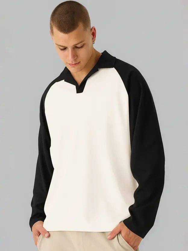     			JUMP CUTS Cotton Blend Polo Collar Men's Sweatshirt - Beige ( Pack of 1 )