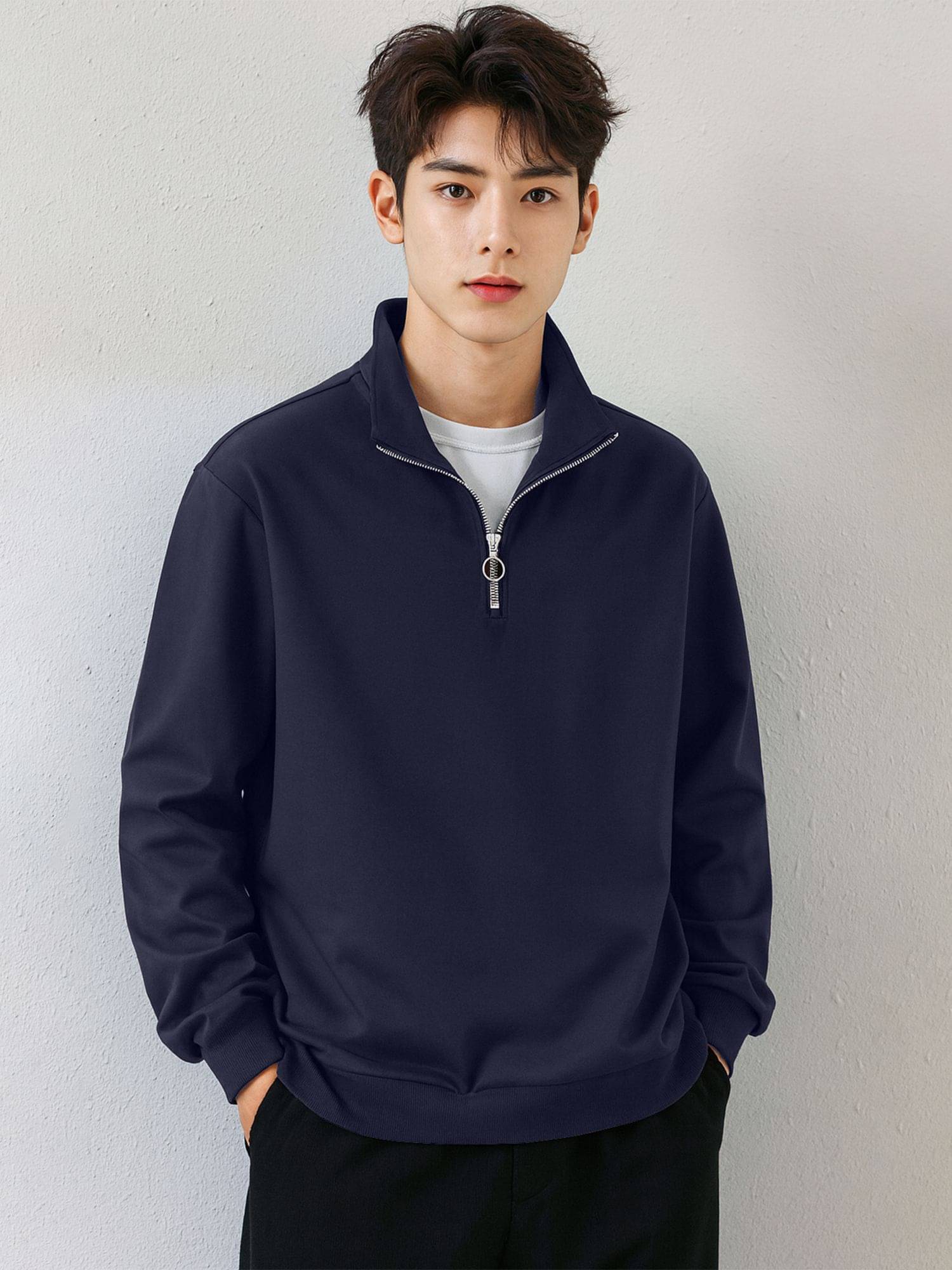     			JUMP CUTS Cotton Blend Polo Collar Men's Sweatshirt - Beige ( Pack of 1 )