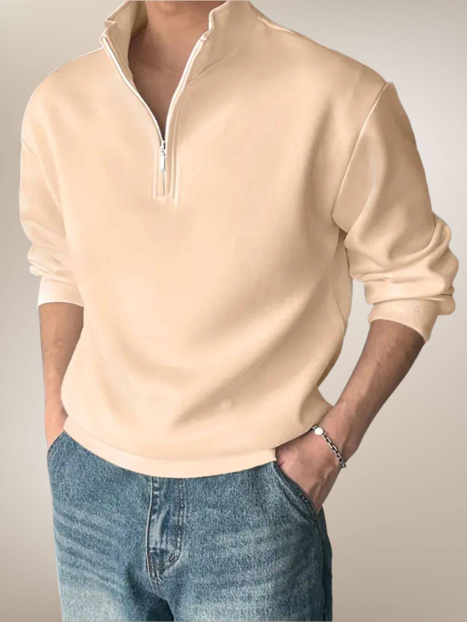     			JUMP CUTS Cotton Blend Polo Collar Men's Sweatshirt - Brown ( Pack of 1 )