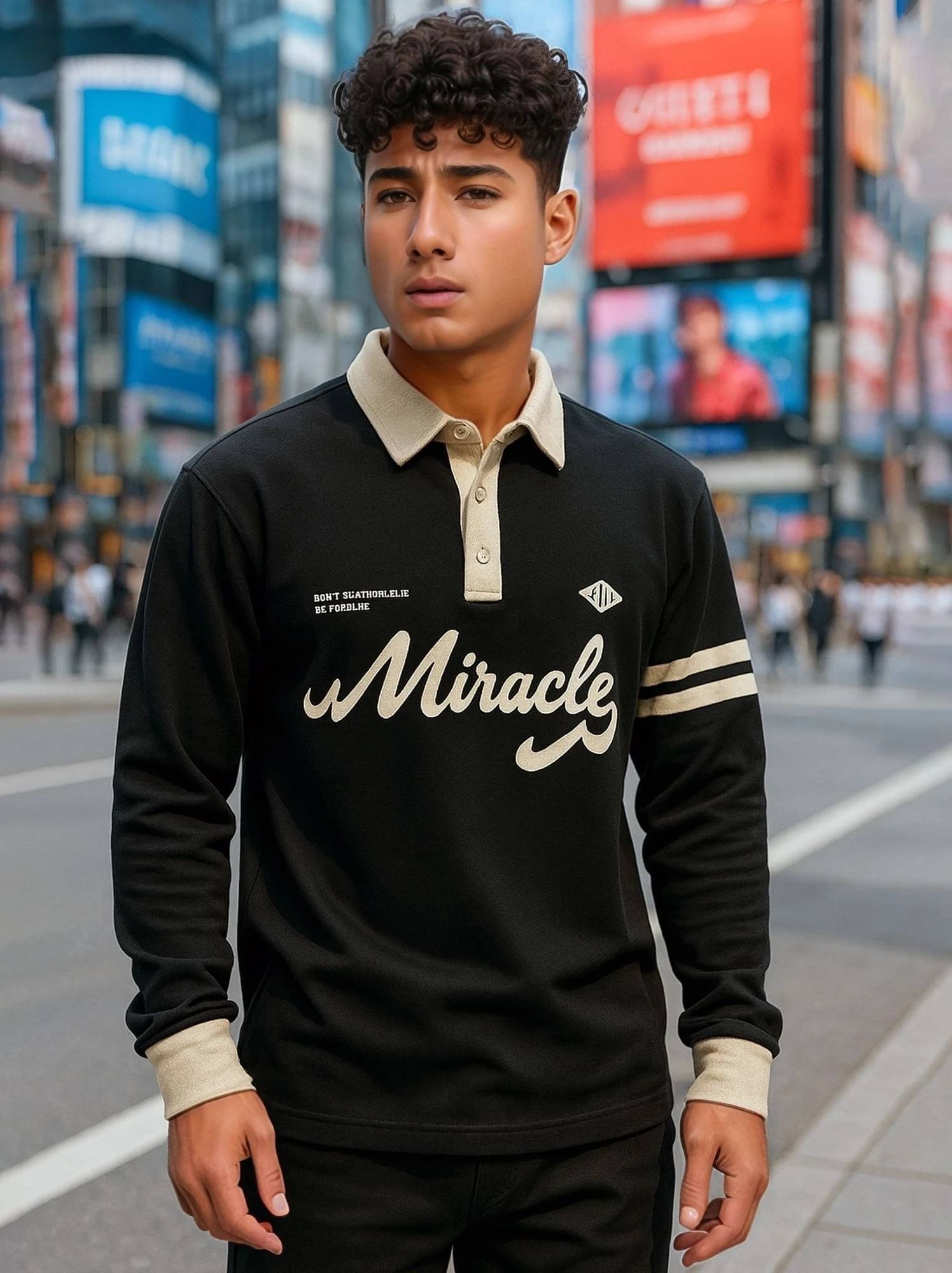 JUMP CUTS Cotton Blend Polo Collar Men's Sweatshirt - Black ( Pack of 1 ) JUMP CUTS Cotton Blend Polo Collar Men's Sweatshirt - Black ( Pack of 1 )