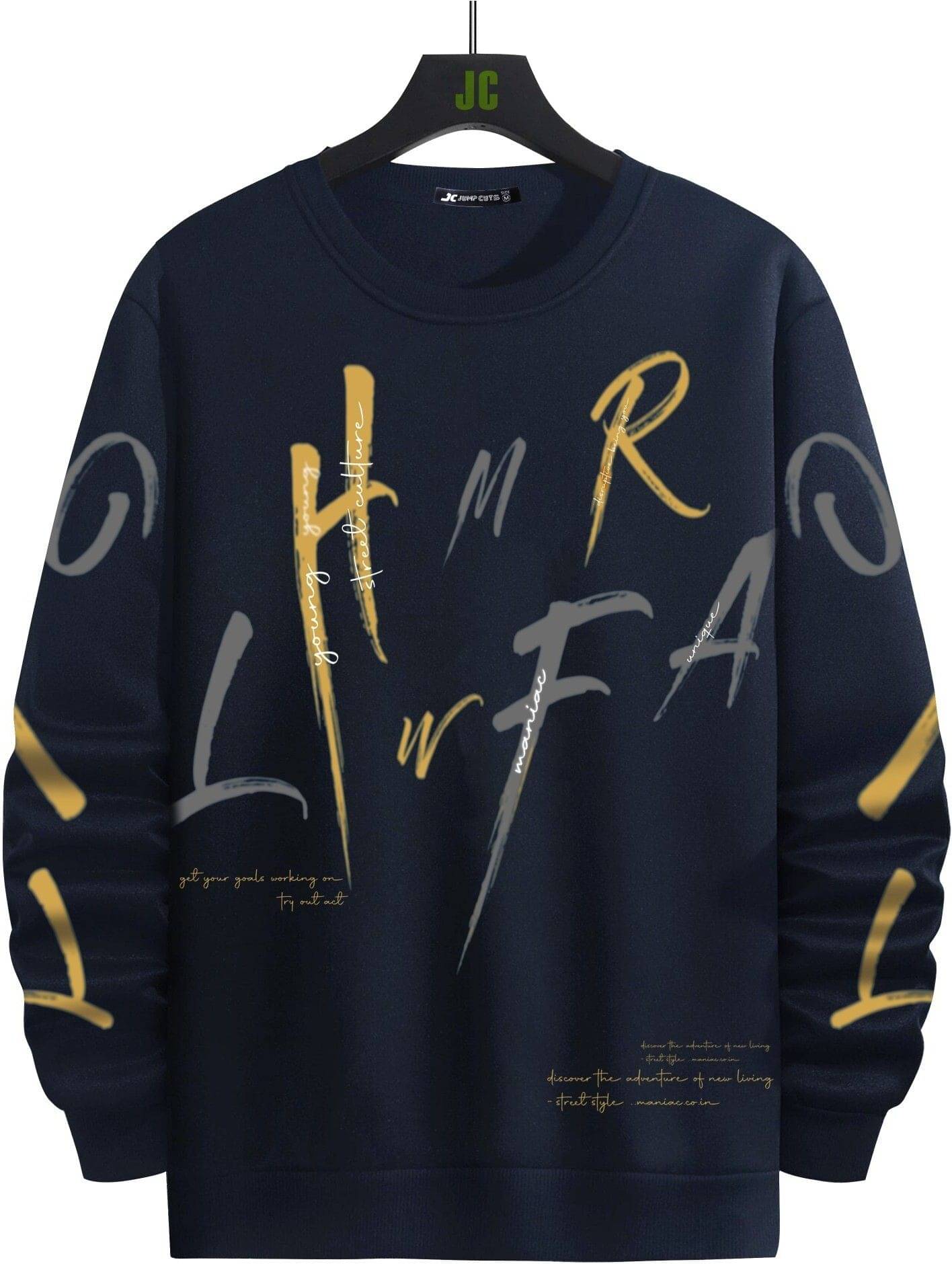 JUMP CUTS Cotton Blend Round Neck Men's Sweatshirt - Brown ( Pack of 1 ) JUMP CUTS Cotton Blend Round Neck Men's Sweatshirt - Brown ( Pack of 1 )