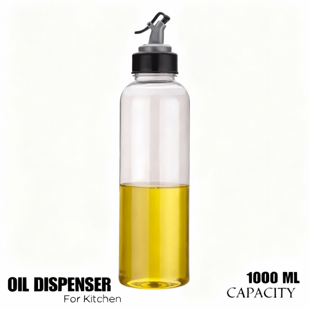     			KAVYA KITCHENWARE Oil Dispenser Plastic Transparent Oil Container ( Set of 1 )