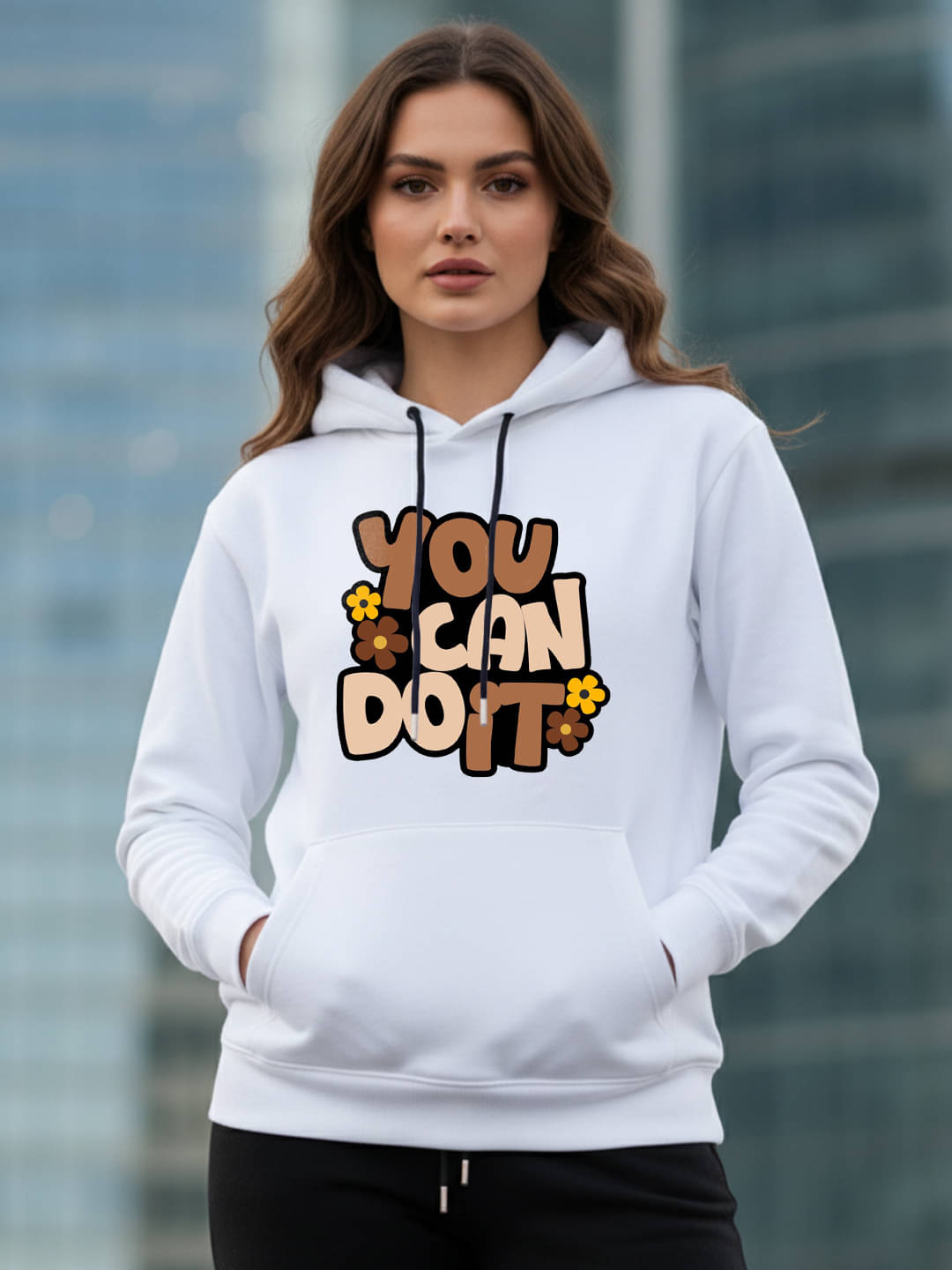 Kanhuzzz Women Fleece Hooded Sweatshirt For Heavy Winters ( White )     			Kanhuzzz Women Fleece Hooded Sweatshirt For Heavy Winters ( White )