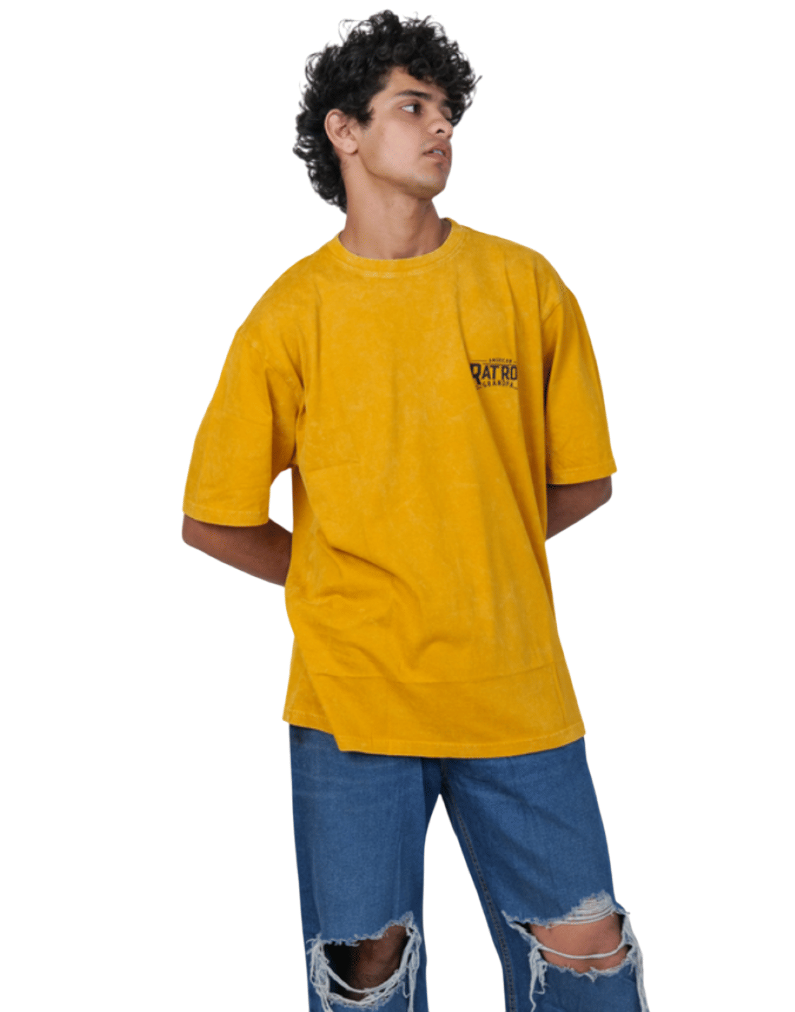 LYNX Men Cotton Relaxed Fit Printed T-Shirt ( Yellow )     			LYNX Men Cotton Relaxed Fit Printed T-Shirt ( Yellow )
