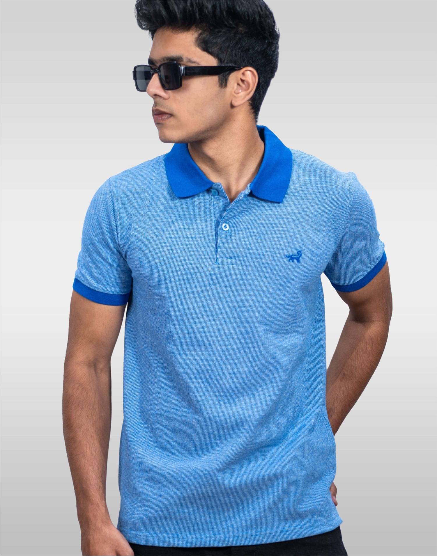 LYNX Men Cotton Relaxed Fit Striped T-Shirt ( Blue )     			LYNX Men Cotton Relaxed Fit Striped T-Shirt ( Blue )