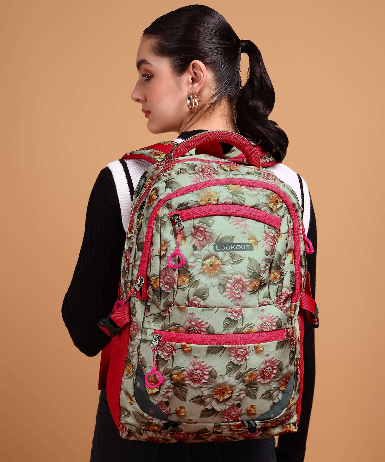 Lookout Fashion 35 Ltrs Canvas Backpack With Raincover *For Women ( Multi Color ) Lookout Fashion 35 Ltrs Canvas Backpack With Raincover *For Women ( Multi Color )