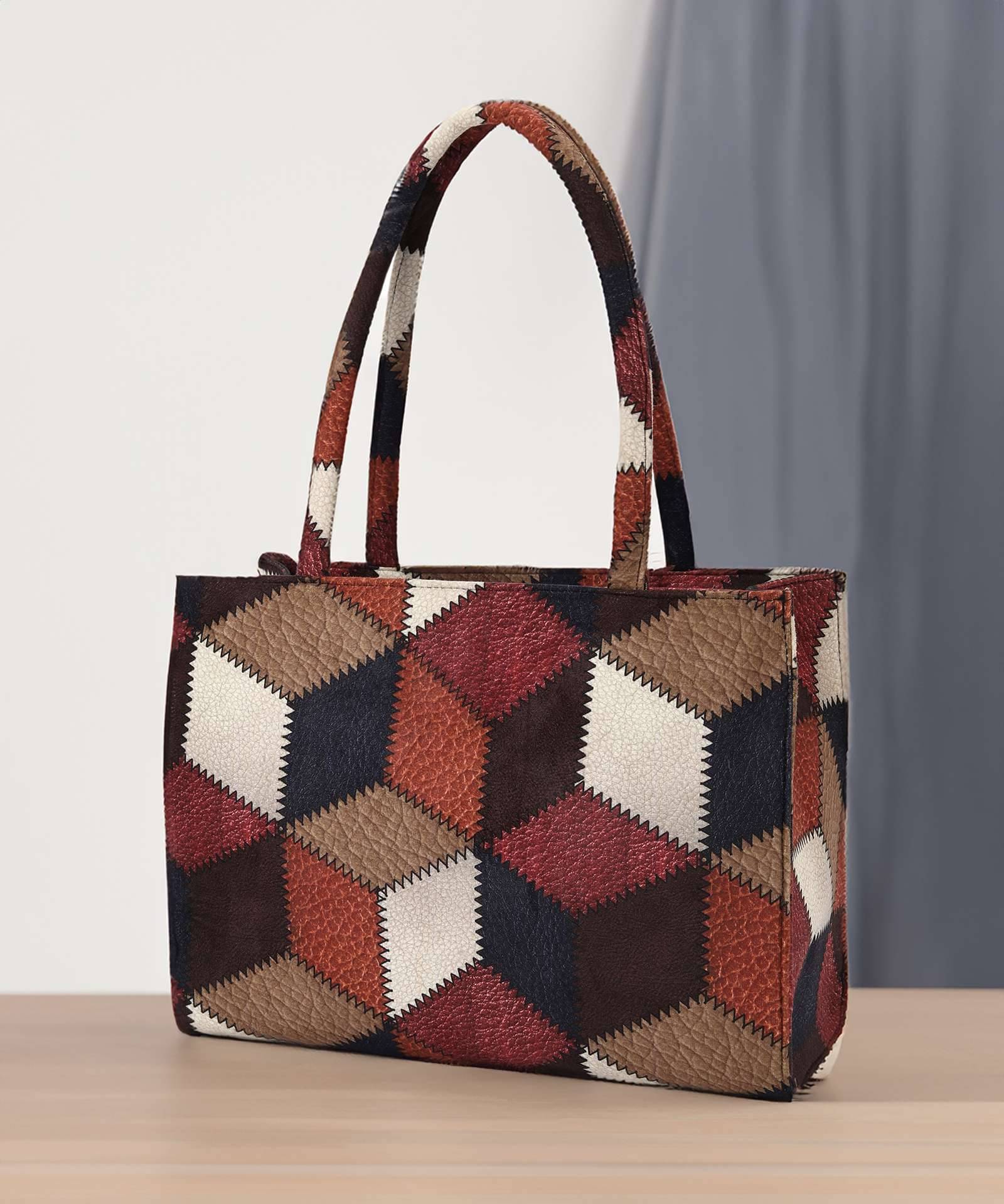     			Lookout Fashion Tote Bag Canvas Set of 1 ( Beige )