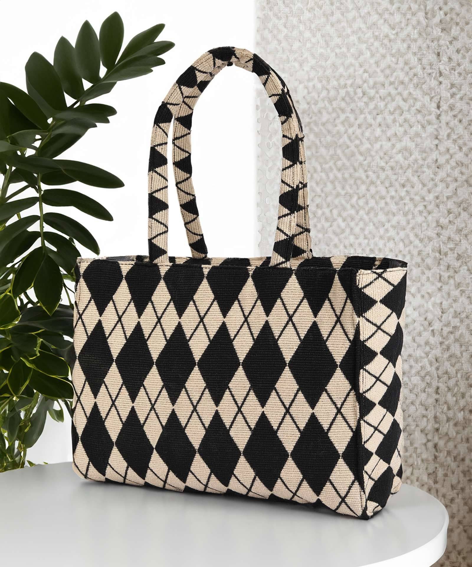     			Lookout Fashion Tote Bag Canvas Set of 1 ( White )
