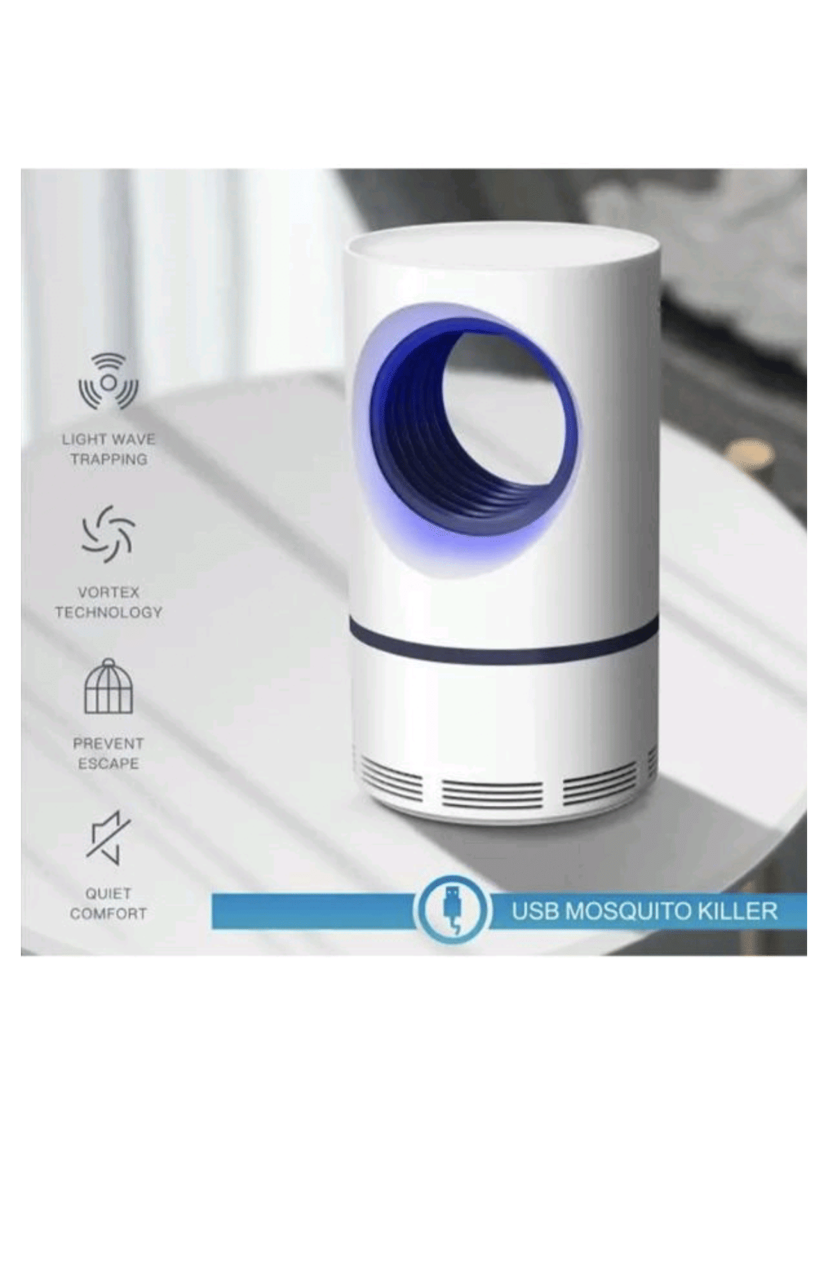 Mosquito Killer Lamp with UV Light Trap | Portable Insect Catcher (USB Powered, Chemical-Free)     			Mosquito Killer Lamp with UV Light Trap | Portable Insect Catcher (USB Powered, Chemical-Free)