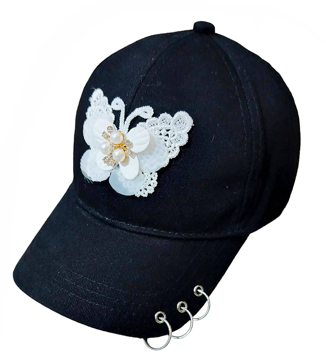     			N S TREND Pack of 1 Baby Girls Caps ( Black )