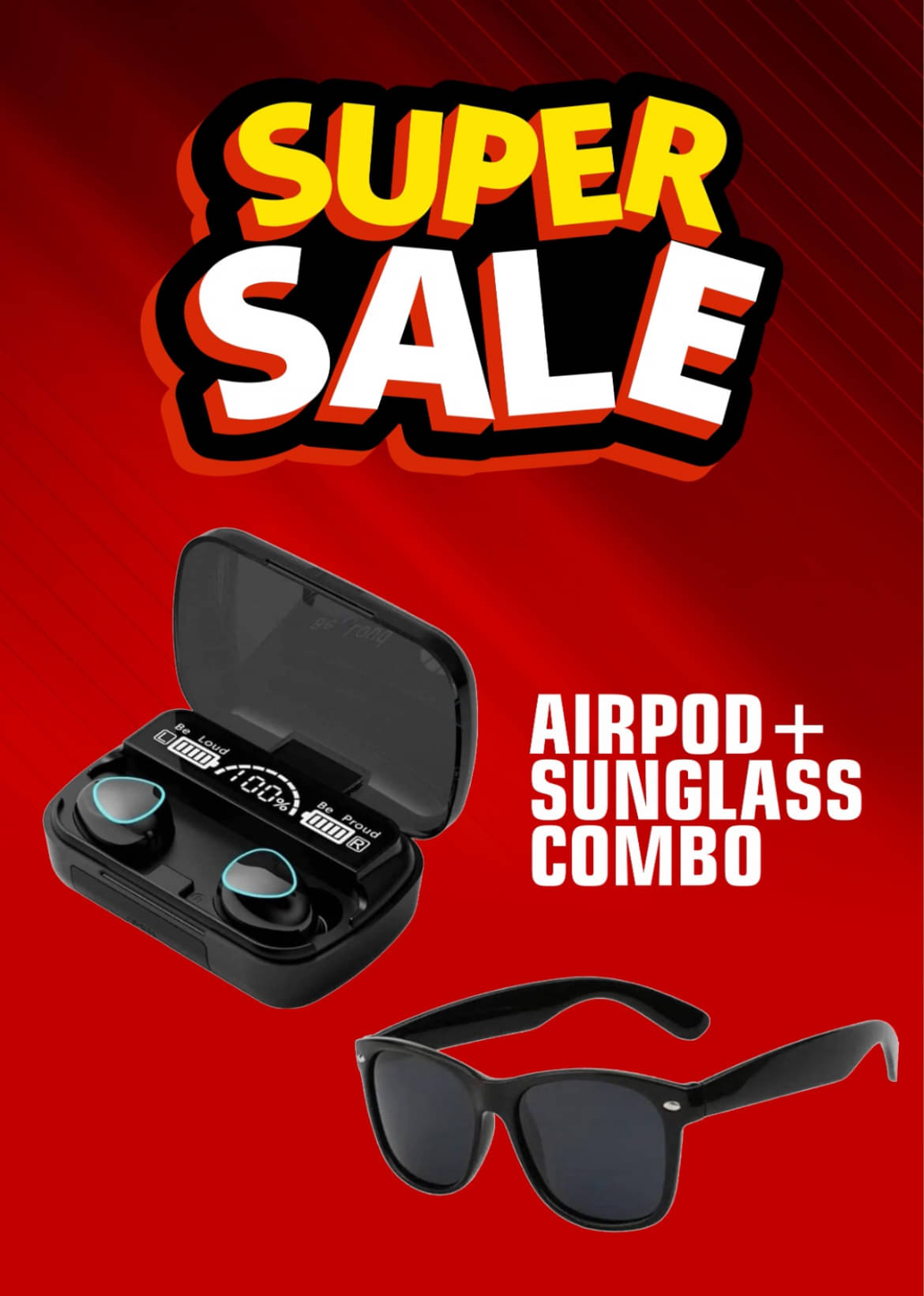 Neo M10 EARBUDS Bluetooth True Wireless (TWS) On Ear 4 Hours Playback With  Trendy Sunglasses     			Neo M10 EARBUDS Bluetooth True Wireless (TWS) On Ear 4 Hours Playback With  Trendy Sunglasses