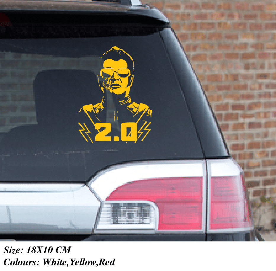     			PEACOCKRIDE 2.0 Rajinkanth Car Decal ( PVC Vinyl )