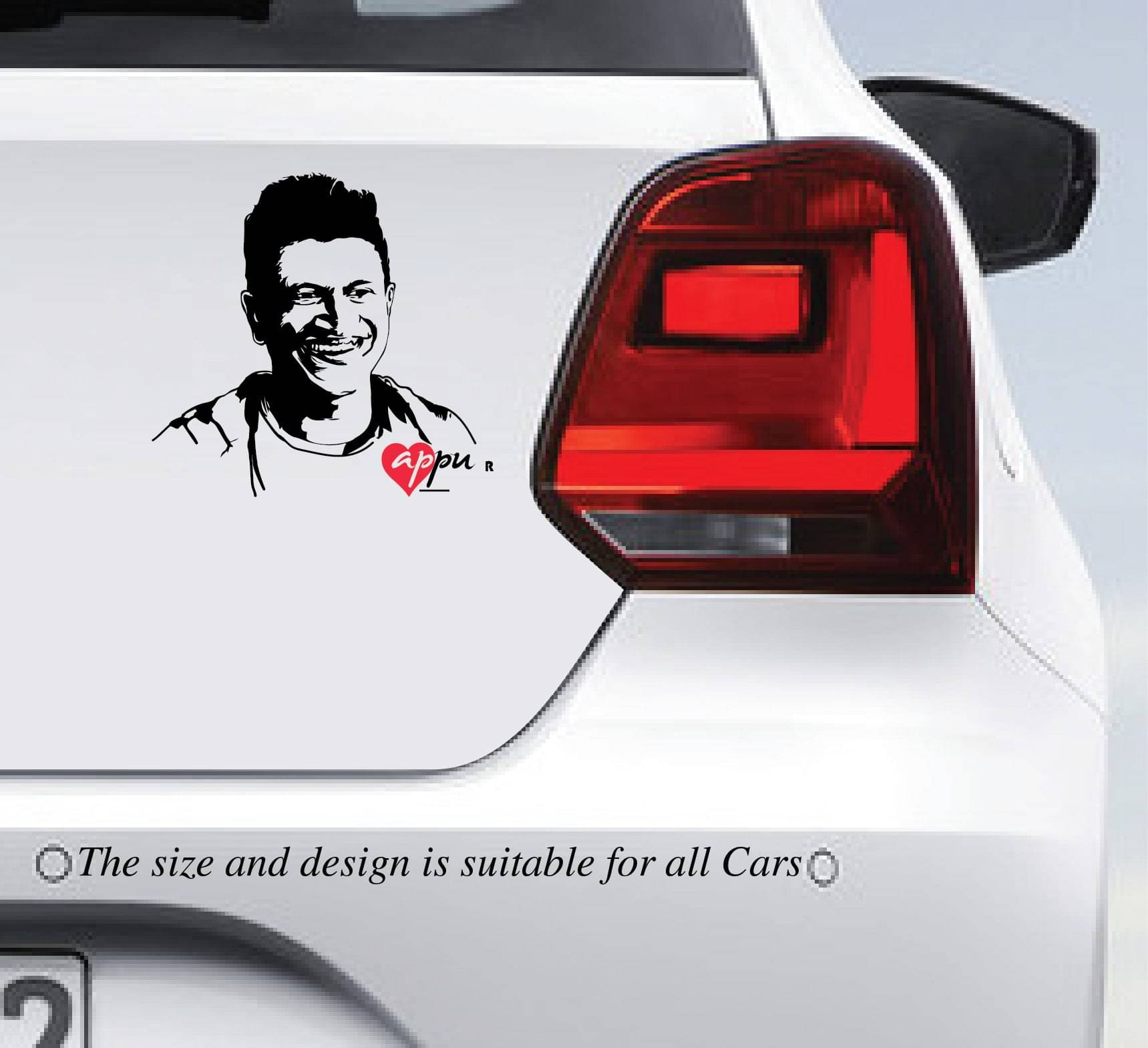 PEACOCKRIDE APPU Puneeth Rajkumar I Kannada Cinema I Car Bumper Sticker ( PVC Vinyl )     			PEACOCKRIDE APPU Puneeth Rajkumar I Kannada Cinema I Car Bumper Sticker ( PVC Vinyl )