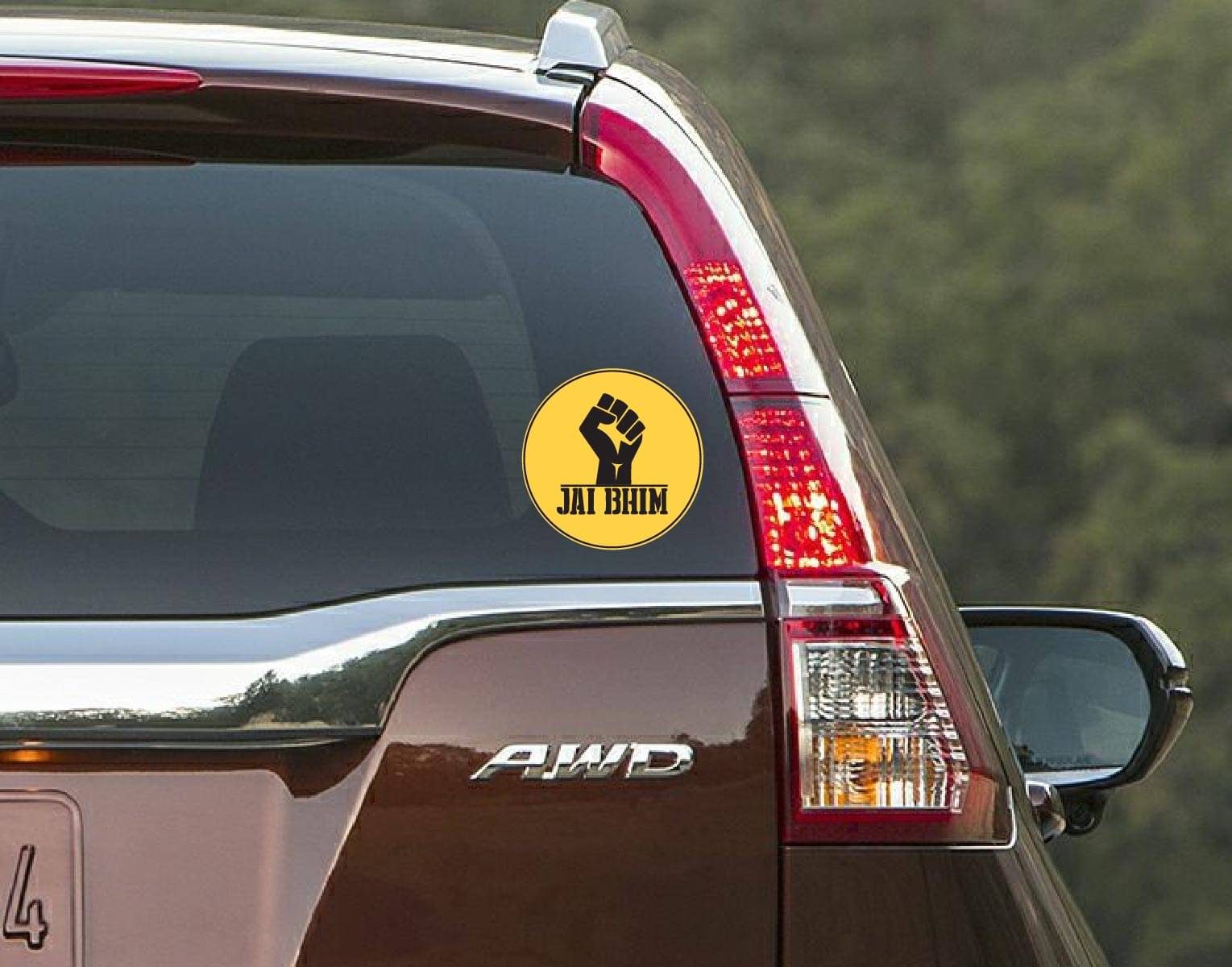 PEACOCKRIDE B R Ambedkar I Jai Bhim I Car Window Sticker ( PVC Vinyl )     			PEACOCKRIDE B R Ambedkar I Jai Bhim I Car Window Sticker ( PVC Vinyl )