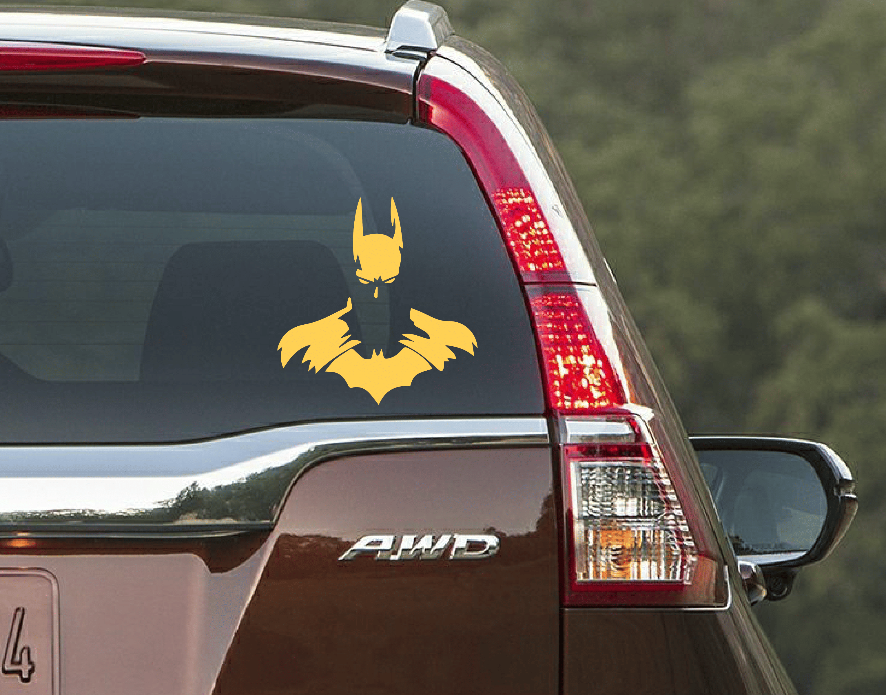     			PEACOCKRIDE Batman Car Window Decal ( PVC Vinyl )