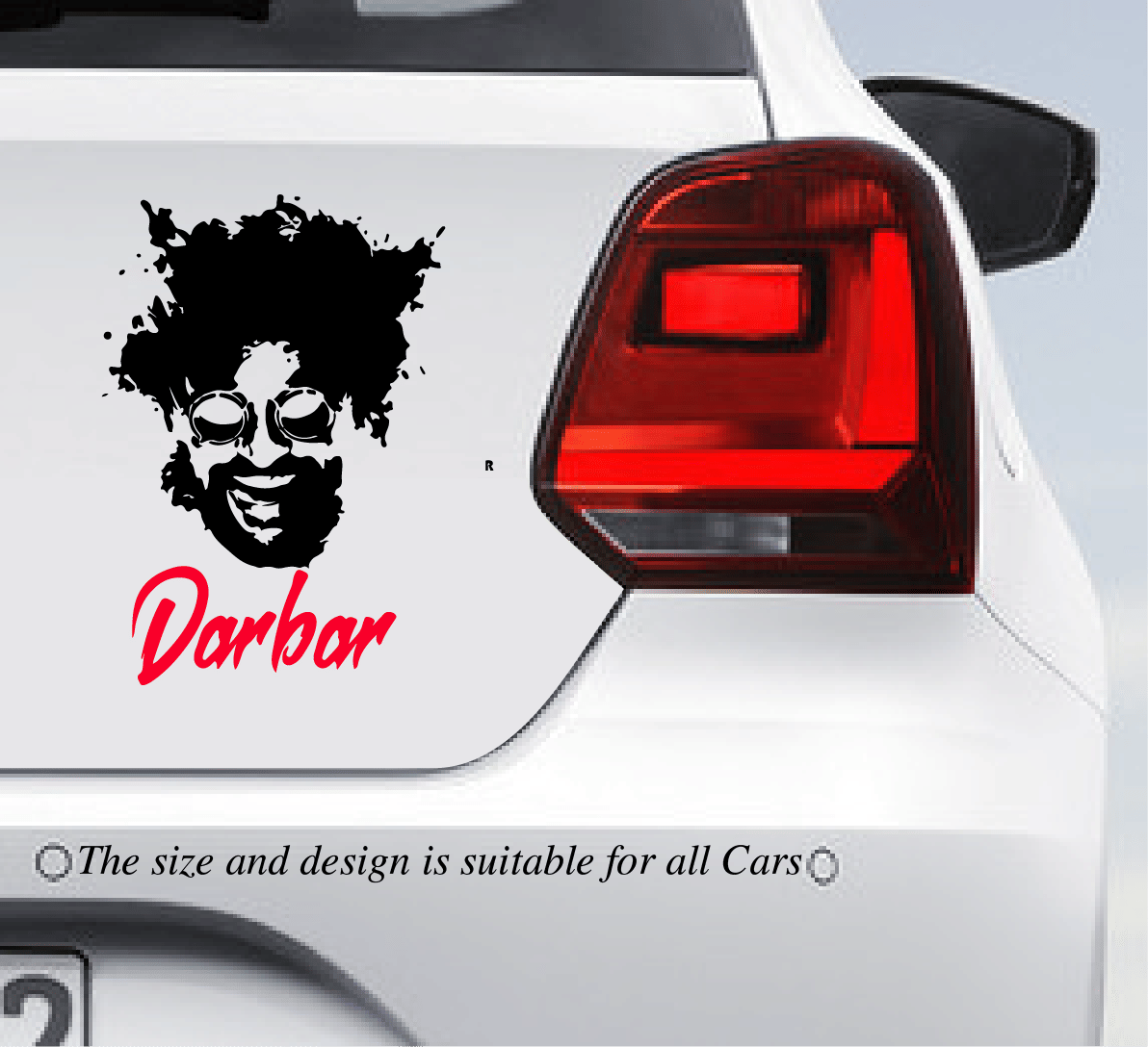     			PEACOCKRIDE Darbar Car Bumper Sticker ( PVC Vinyl )