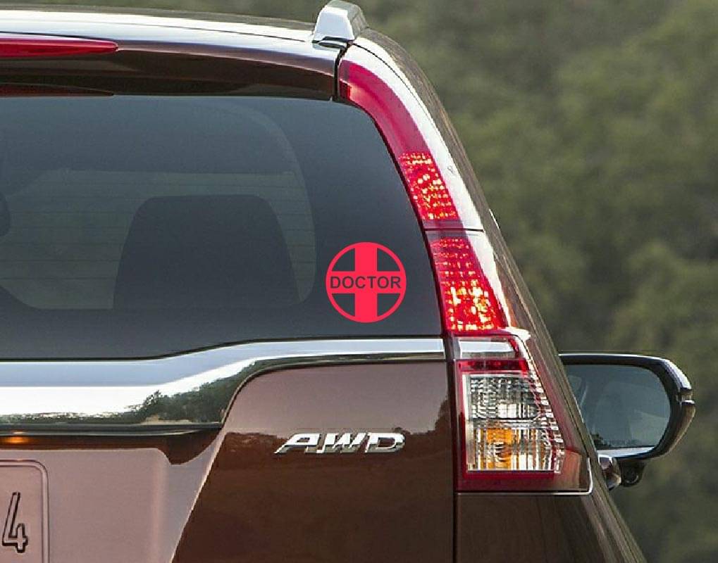PEACOCKRIDE Doctor I Hospital I Clinic I Doctor Series 6 I Car Window Sticker (PVC Vinyl)     			PEACOCKRIDE Doctor I Hospital I Clinic I Doctor Series 6 I Car Window Sticker (PVC Vinyl)