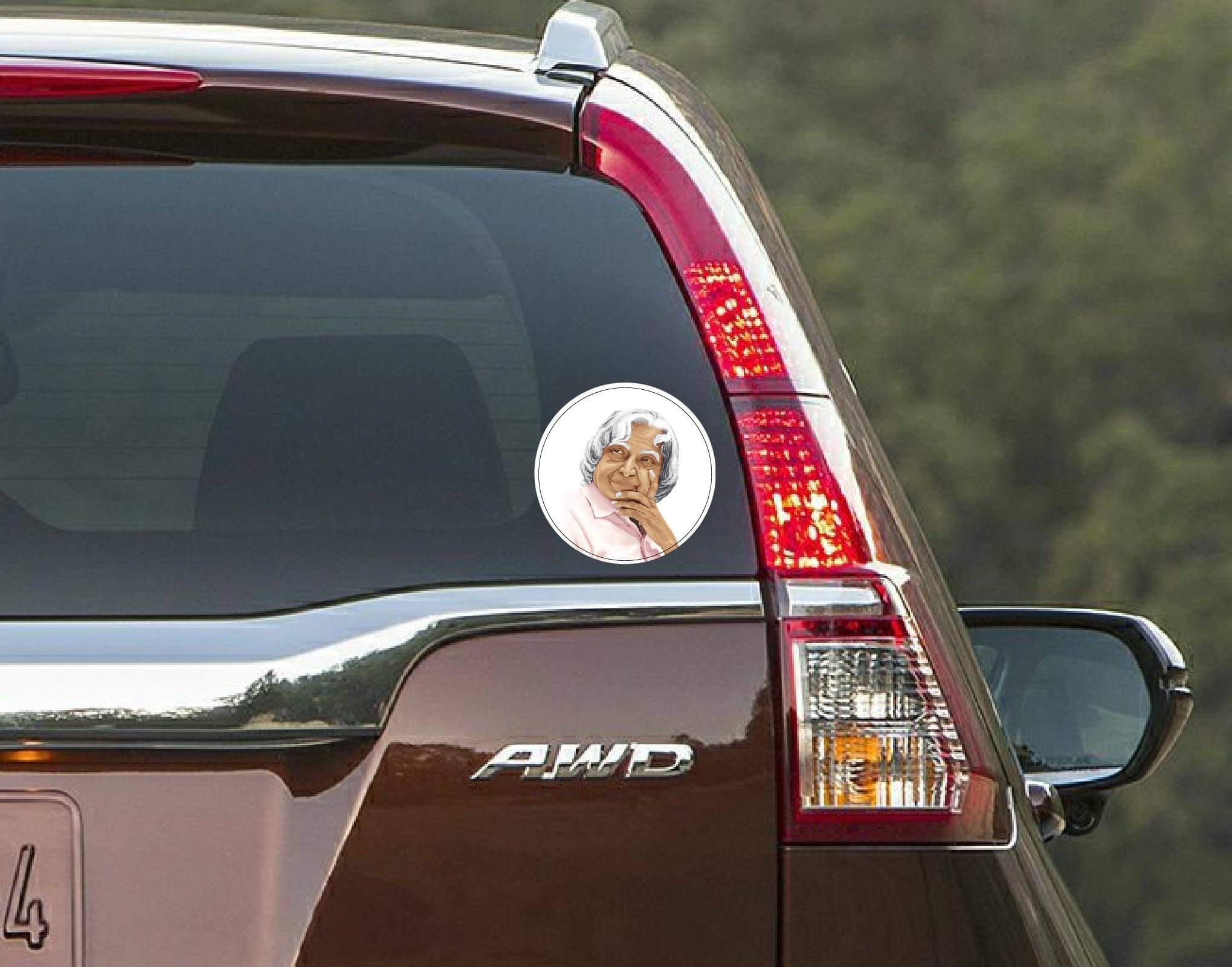     			PEACOCKRIDE Dr.APJ Abdul Kalam I Kalam I Inspirational I Car Window Sticker ( PVC Vinyl )