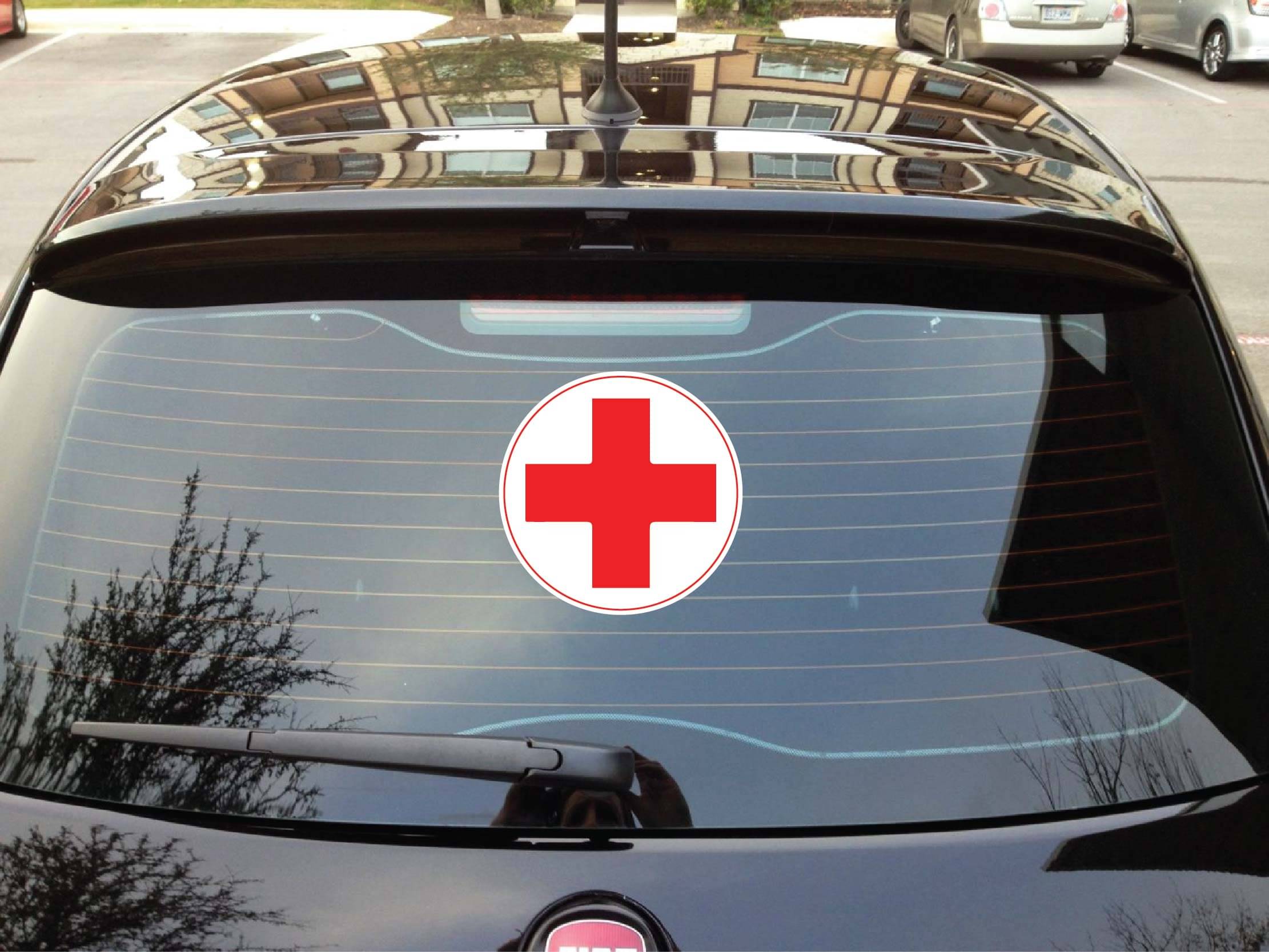 PEACOCKRIDE Emergency Symbol I Hospital I Junior Red Cross I JRC I Youth Red Cross I YRC I Medical Car Window Sticker ( PVC Vinyl )     			PEACOCKRIDE Emergency Symbol I Hospital I Junior Red Cross I JRC I Youth Red Cross I YRC I Medical Car Window Sticker ( PVC Vinyl )