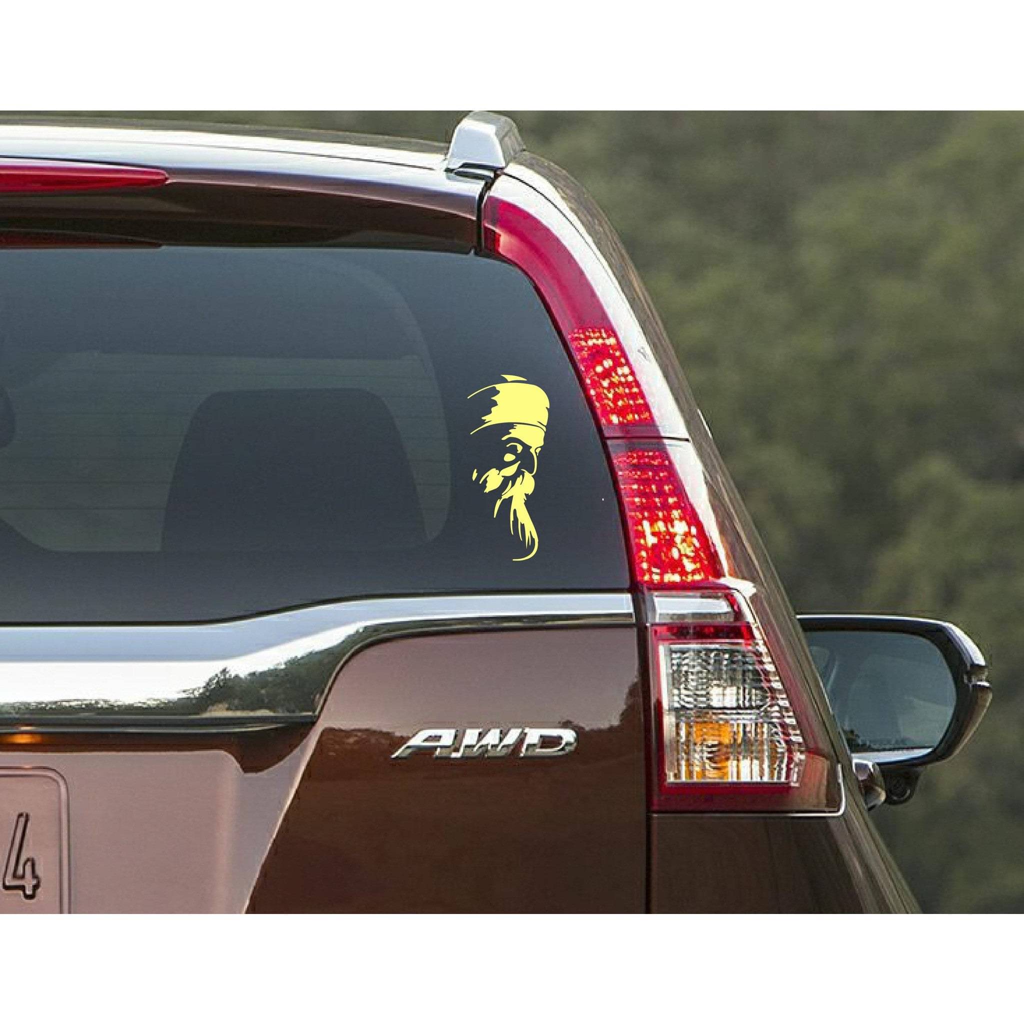     			PEACOCKRIDE Guru Nanak Devji Car Window Decal ( PVC Vinyl )