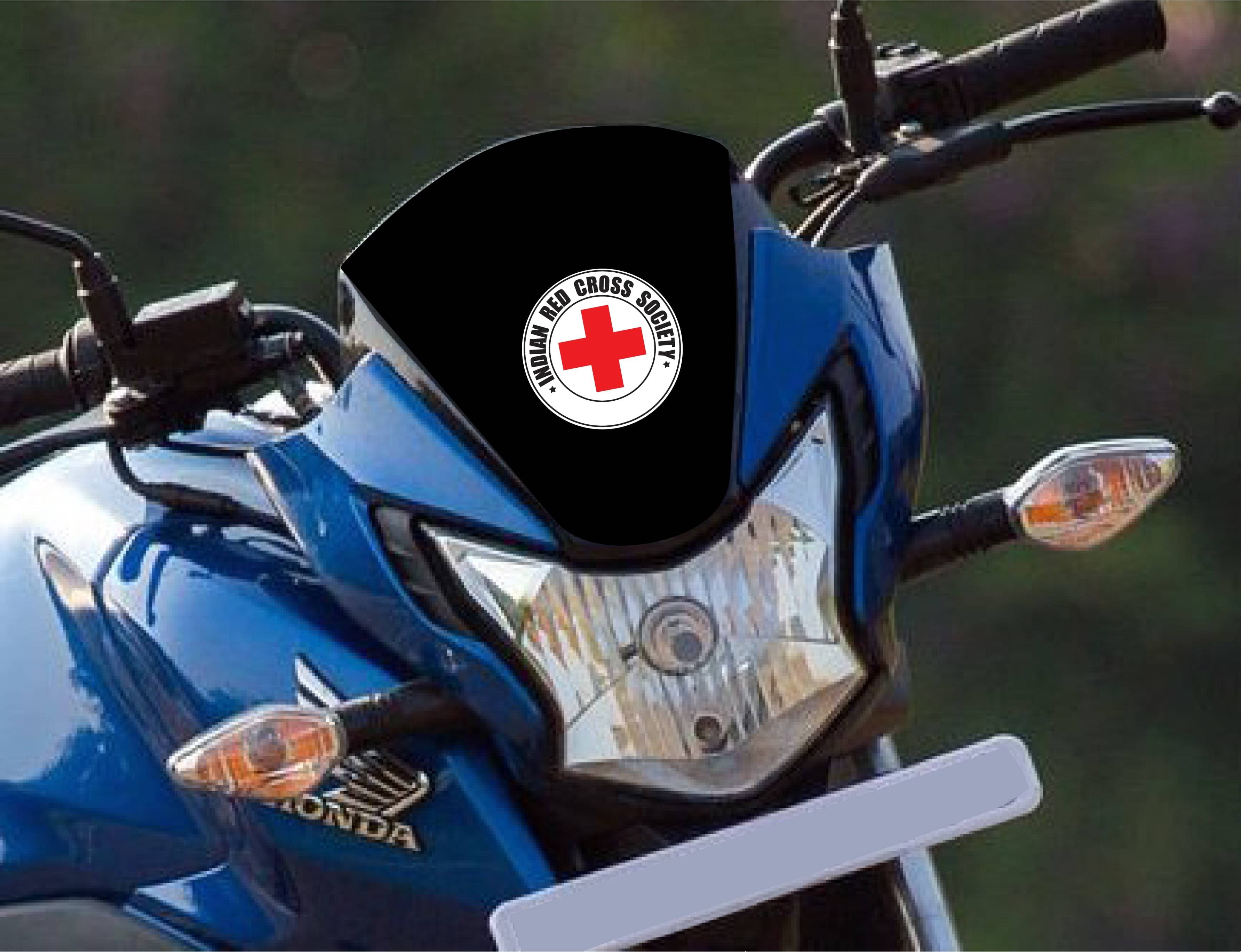     			PEACOCKRIDE Indian Red Cross Society I IRCS I Bike Sticker ( PVC Vinyl )