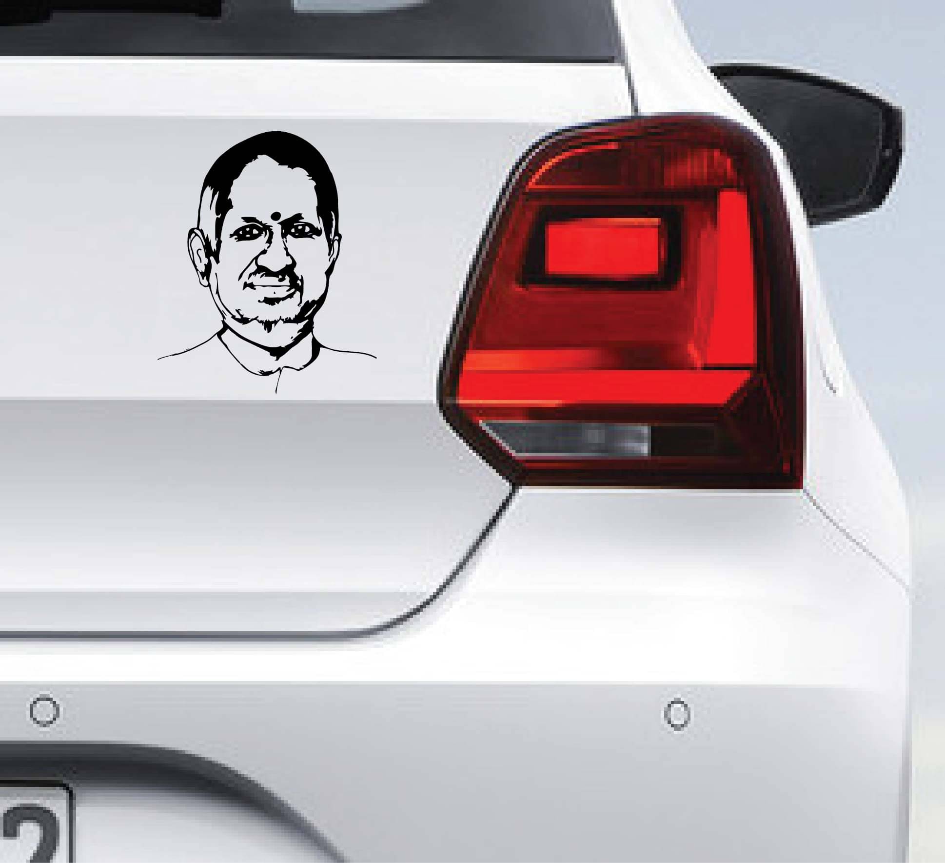     			PEACOCKRIDE Isaigani Ilayaraja Car Bumper Sticker ( PVC Vinyl )