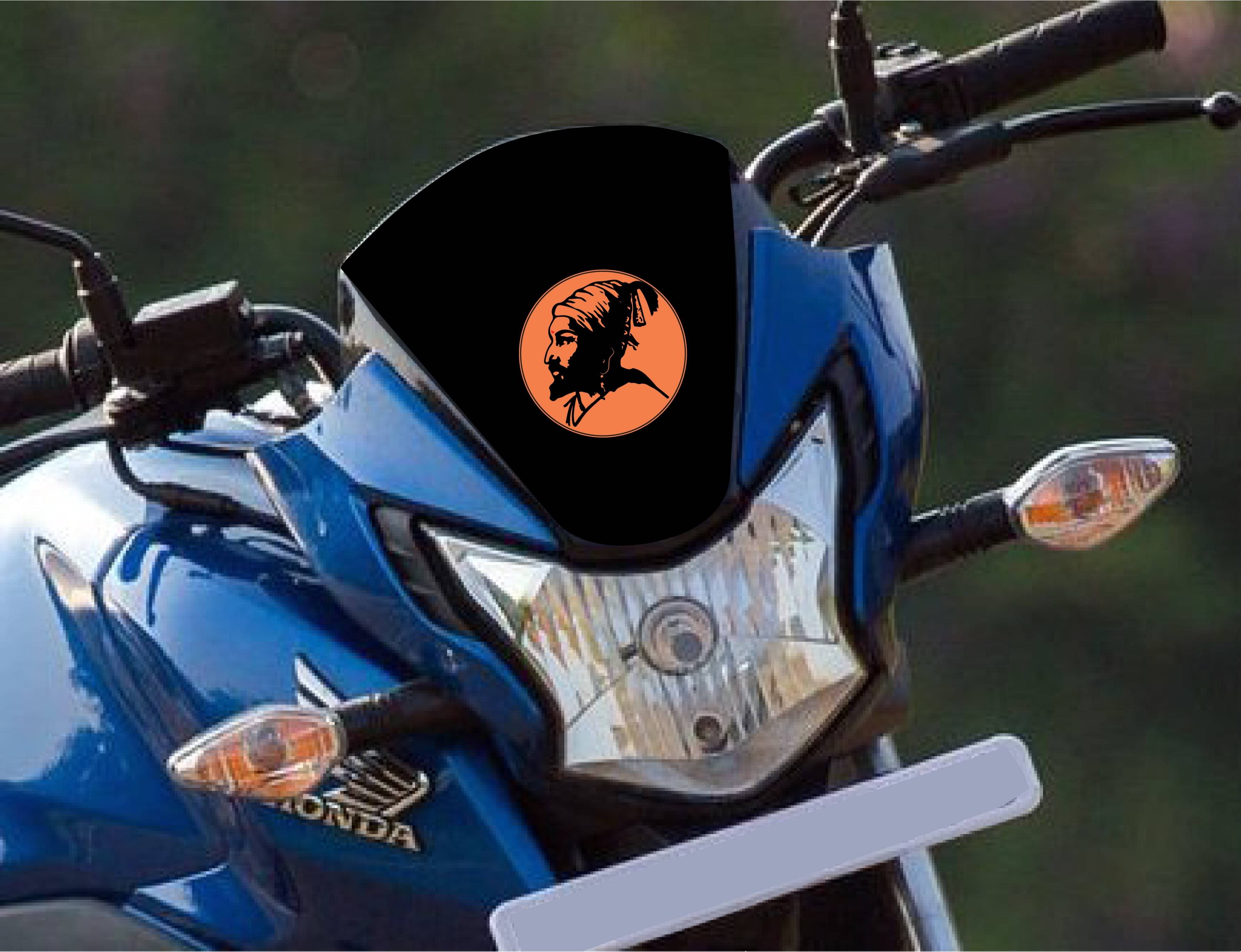     			PEACOCKRIDE Jai Shivaji Maharaj Bike Sticker ( PVC Vinyl )