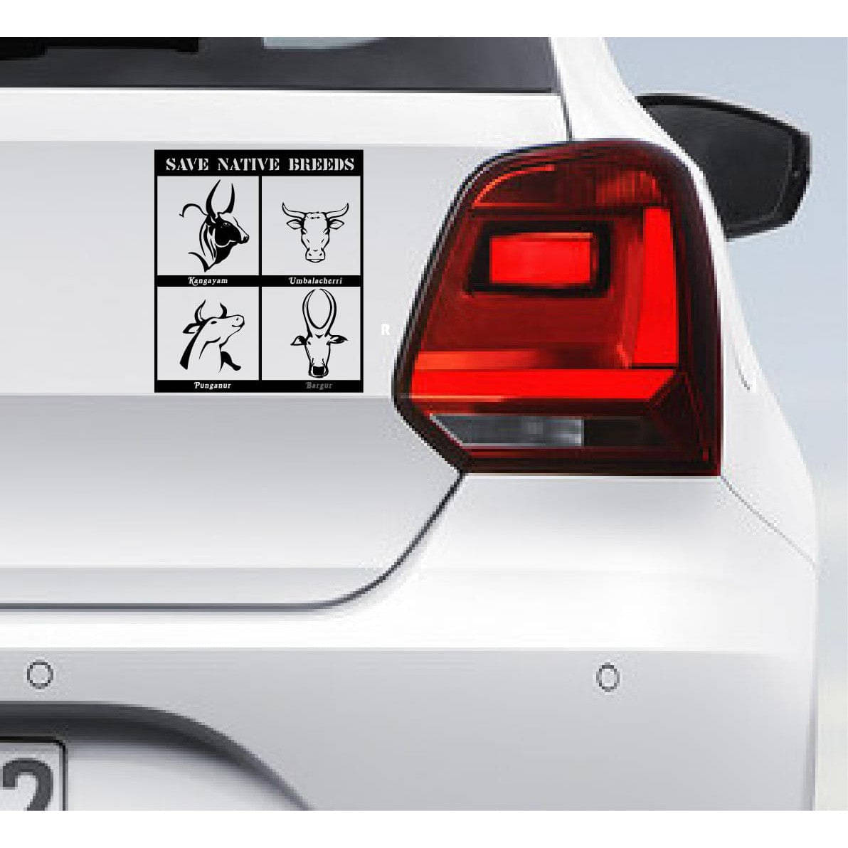 PEACOCKRIDE Jallikattu - Save Native Breeds Car Bumper Sticker ( PVC Vinyl )     			PEACOCKRIDE Jallikattu - Save Native Breeds Car Bumper Sticker ( PVC Vinyl )