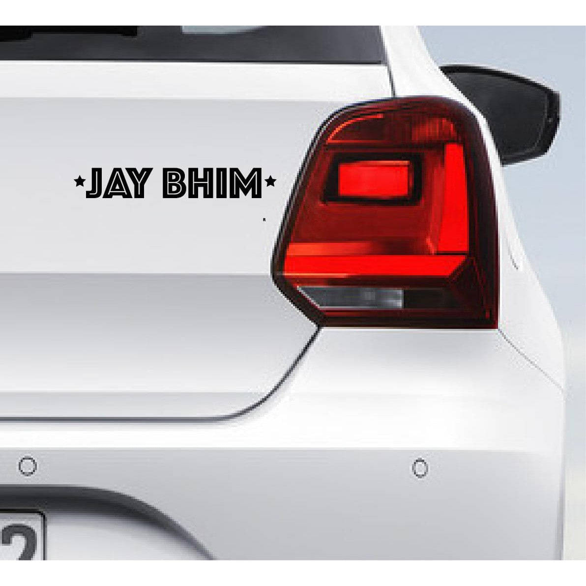     			PEACOCKRIDE Jay Bhim Car Bumper Sticker ( PVC Vinyl )