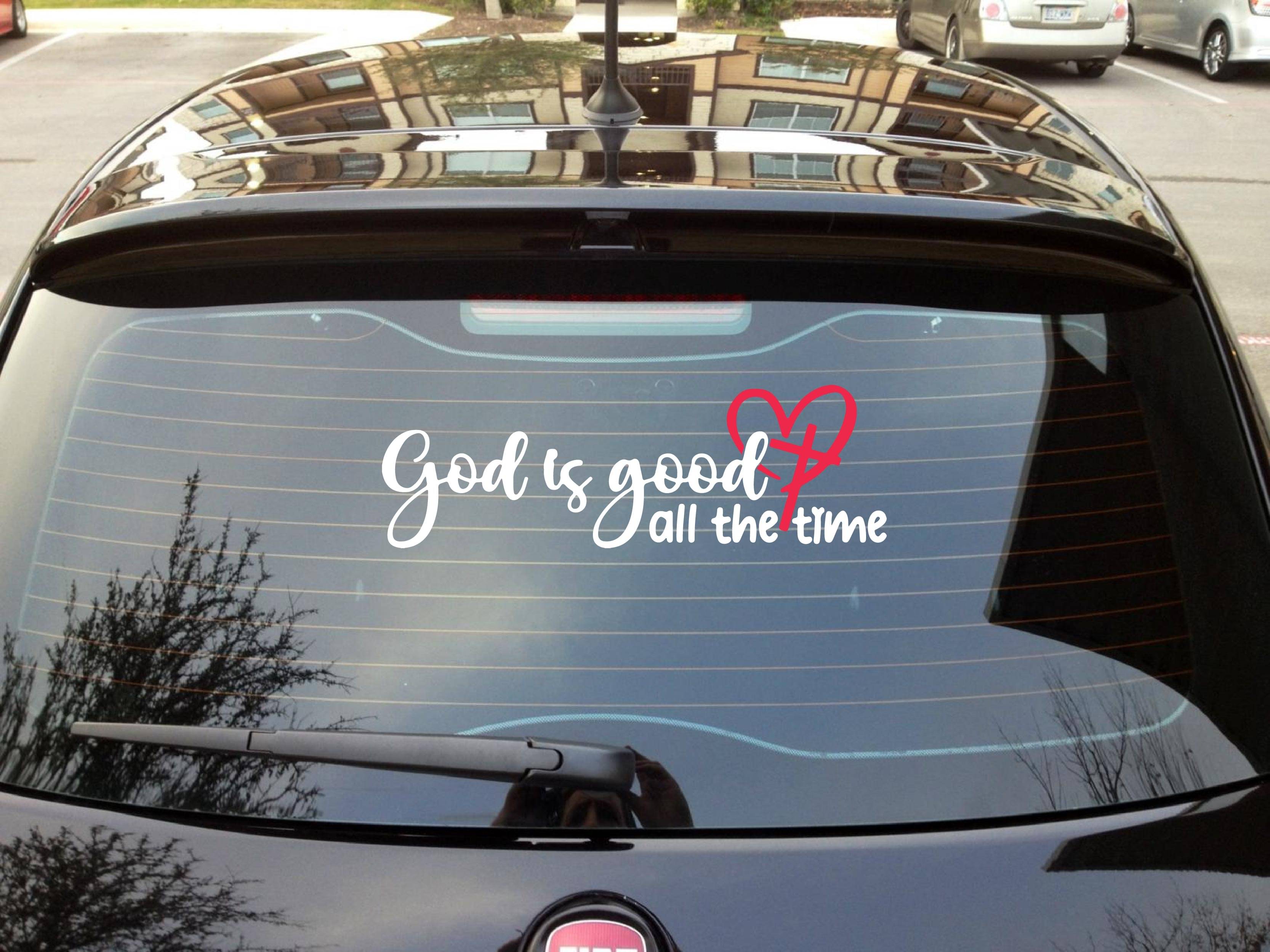     			PEACOCKRIDE Jesus I God is Good all I Jesus Christ I Bible Quote I Car Window Sticker ( PVC Vinyl )
