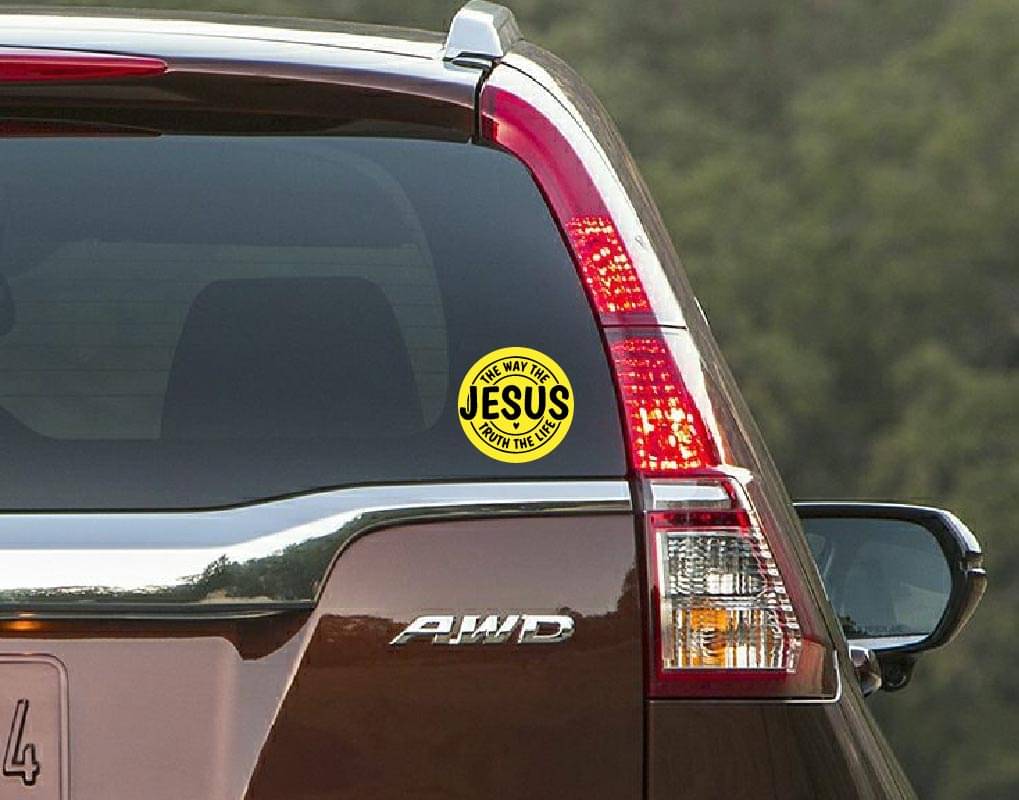 PEACOCKRIDE Jesus I The Way I Jesus Christ I Bible Quote I Car Window Sticker (PVC Vinyl)     			PEACOCKRIDE Jesus I The Way I Jesus Christ I Bible Quote I Car Window Sticker (PVC Vinyl)